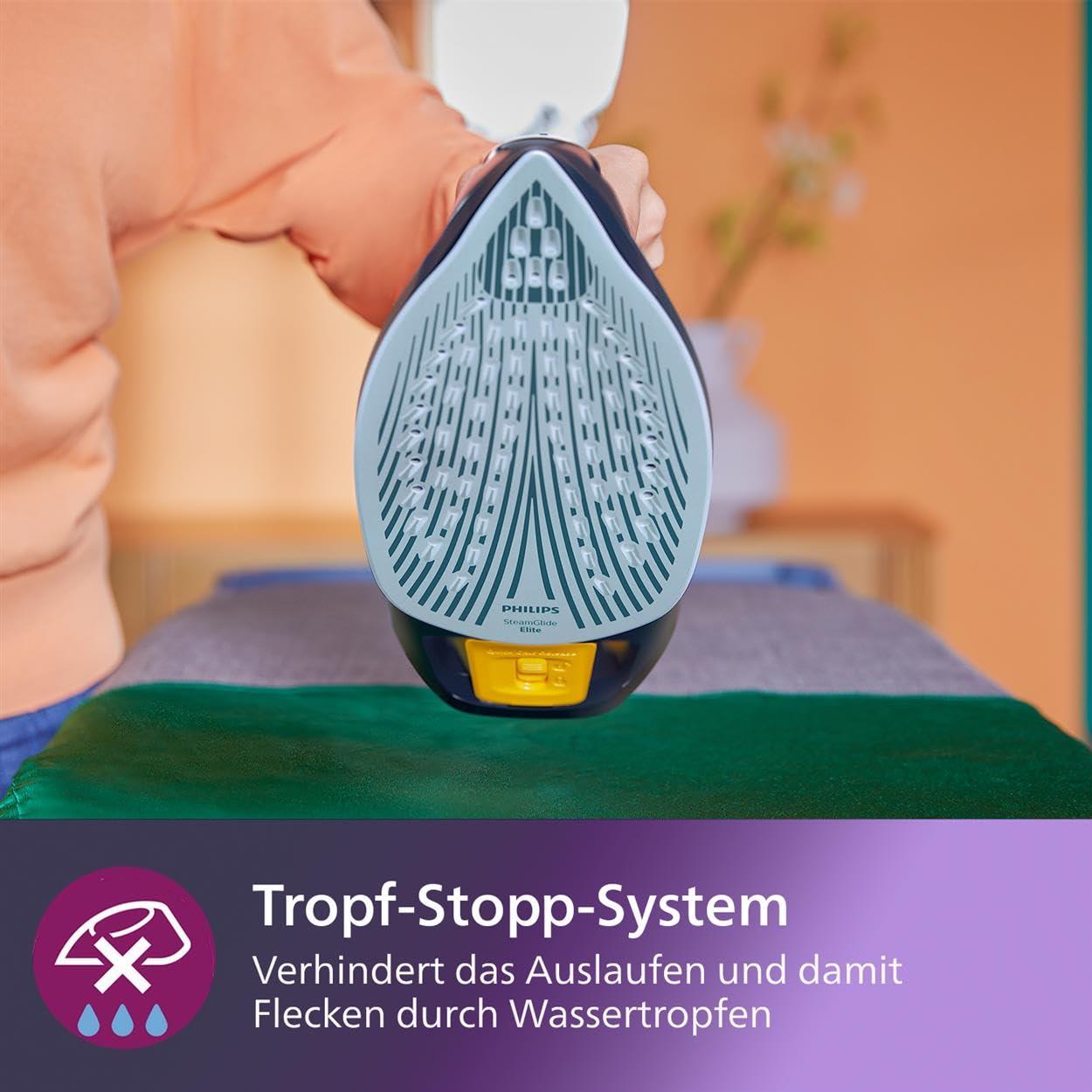 Philips Series 7000 aurutriikraud – 3000 W, pidev auruvoog 55 g/min, auruimpulss 250 g, vertikaalaur, SteamGlide Elite tallaplaat, sinine/kollane (DST7060/20) – pilt 6