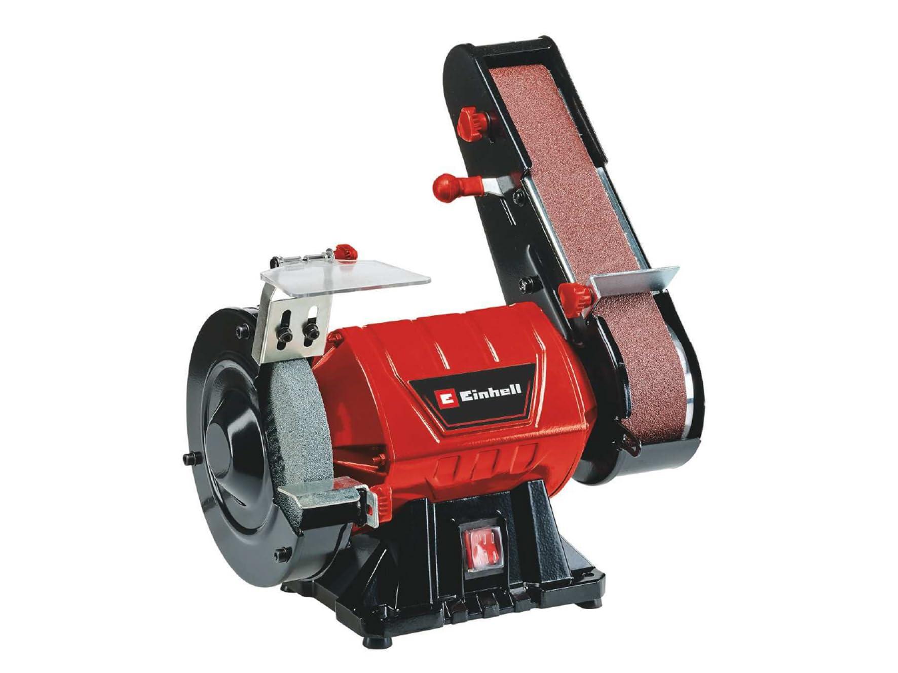Einhell Stand-Bandschleifer TC-US 350 (350 W, lihvlint ja lihvkettad, kaitsekate, sädemevastane klaas, kaasas jäme lihvkettas ja lihvlint) juhtmega