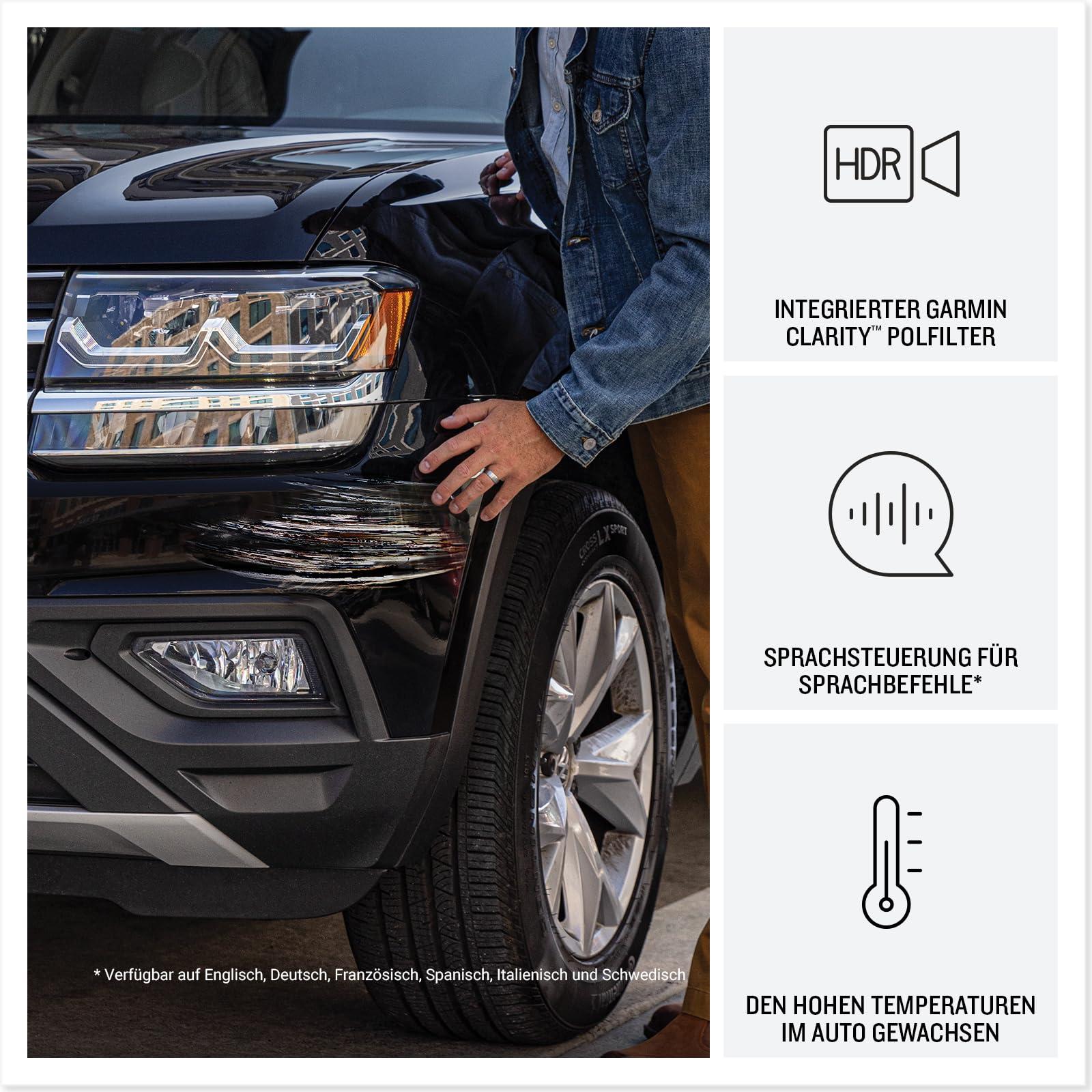 Garmin Dash Cam™ Mini 3 – väike autokaamera 1080p HD resolutsiooniga, 140° vaatenurgaga, Garmin Clarity polarisatsioonifiltriga ja automaatse avariituvastusega – pakend ja tarvikud