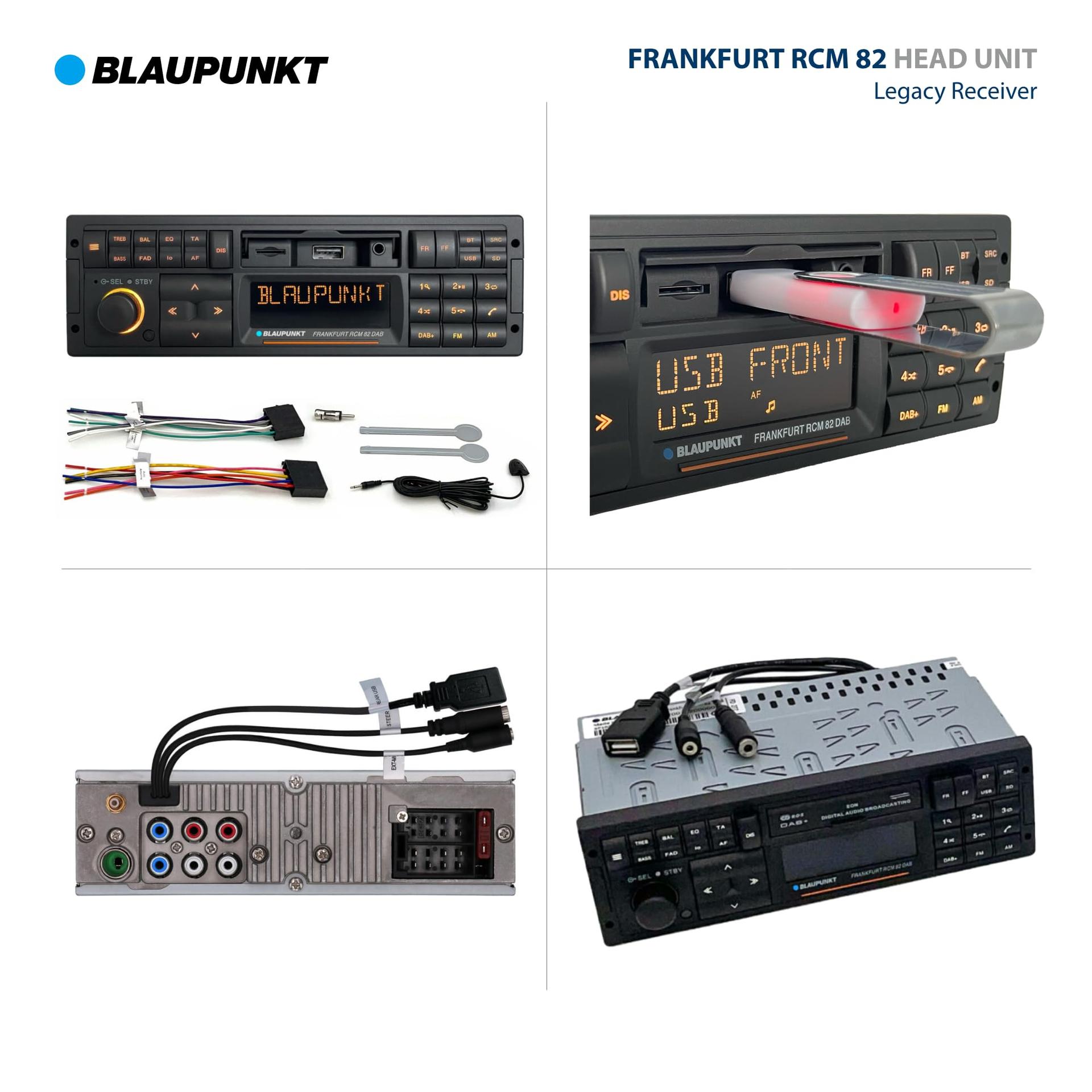 Blaupunkt Frankfurt RCM 82 DAB, 1-DIN autoradio, DAB+, Bluetooth, AUX, USB, SD-kaardi sisend, roolijuhtimine, käed-vabad süsteem, ekvalaiser, 200W, must – pilt 6