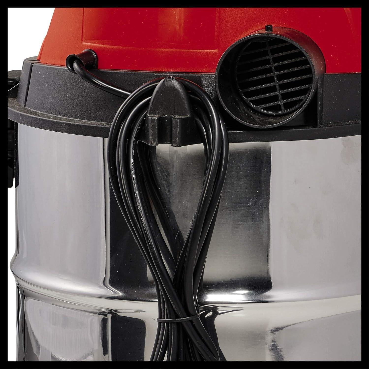 Einhell märg- ja kuivtolmuimeja TC-VC 1930 S (1 500 W, roostevabast terasest 30 l mahuti, puhumisfunktsioon, plastist imuvoolik, kombiotsik, praootsik ja mitmesugused filtrid) – pilt 6