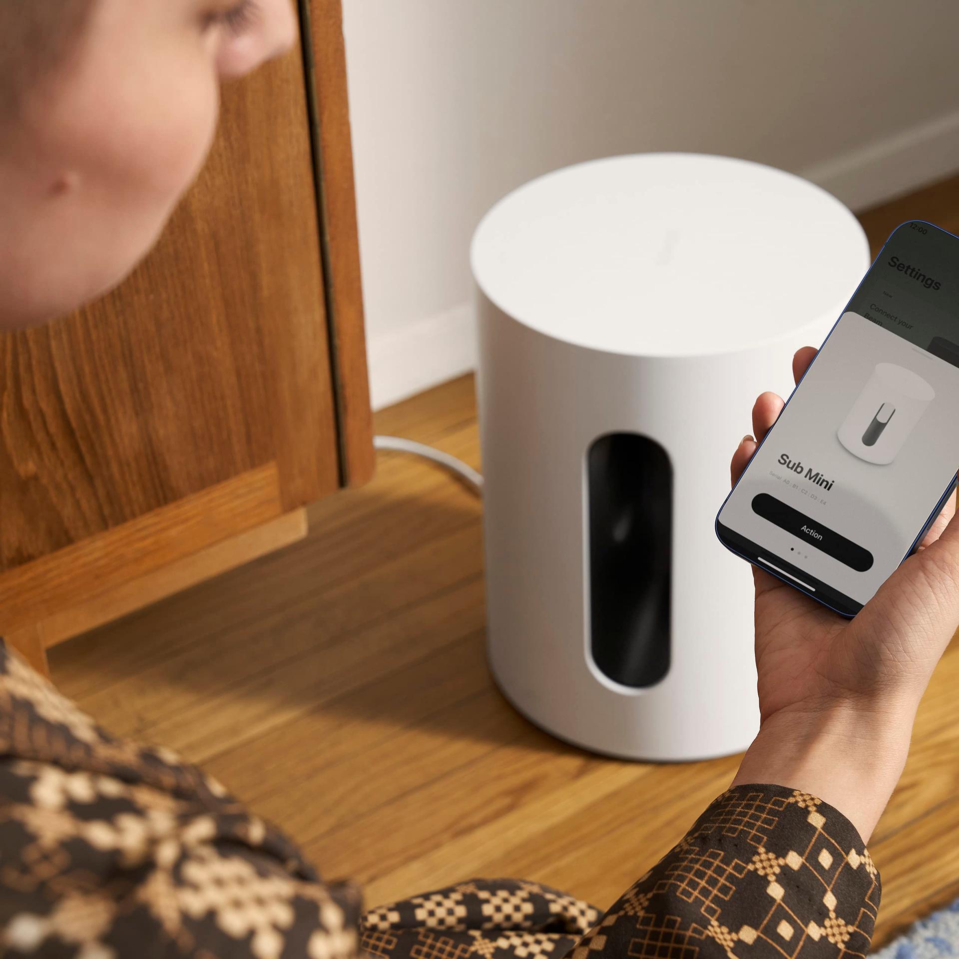 Sonos Sub Mini kompaktne bassikõlar – muljetavaldav bass, tasakaalustatud heli, reguleeritav EQ, 2 Class-D võimendit, Trueplay – Must – lisavaade