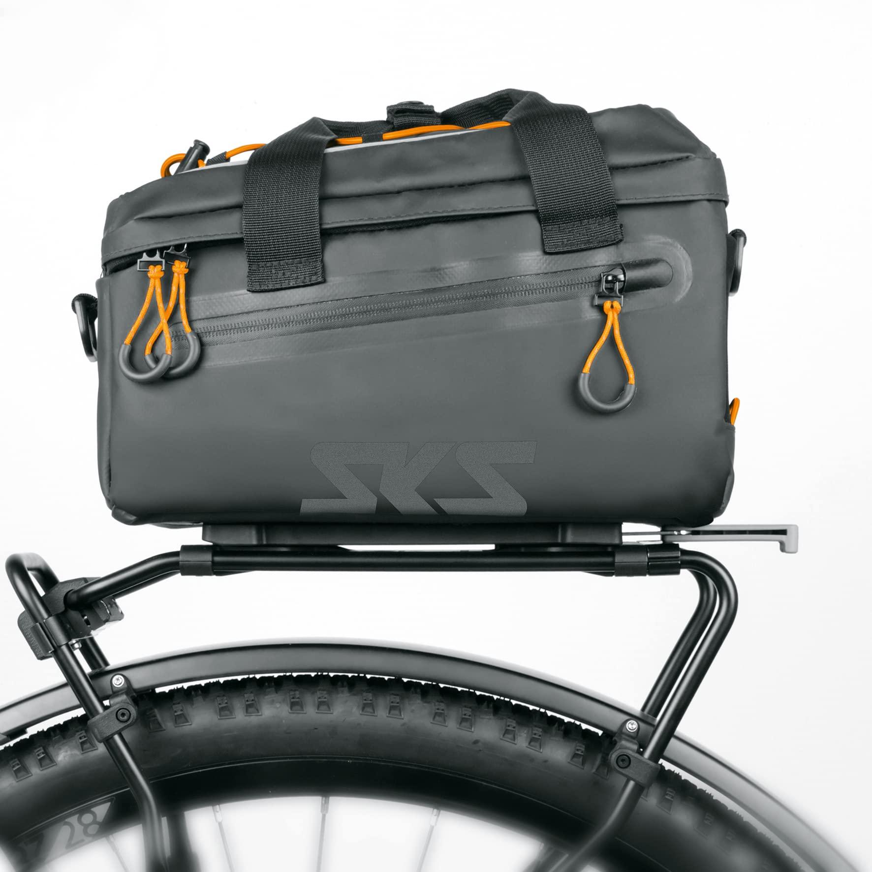 SKS GERMANY Infinity TOPBAG jalgrattakott pakiraamikott (MIK-süsteemiga ühilduv, veekindel kangas, eemaldatav õlarihm, helkurdetailid, 7-liitrine mahutavus), must – pilt 6