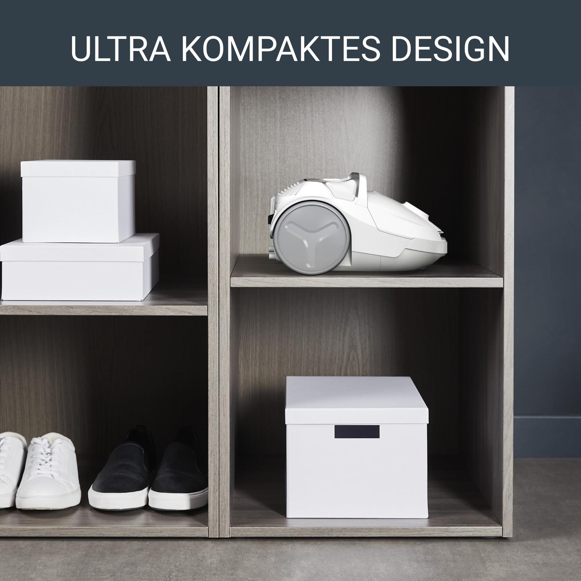 Rowenta Compact Power tolmuimeja kotiga, madal energiakulu, 900 W, 3-liitrine tolmukott, pikk toitejuhe, valge, RO3927EA – pilt 6