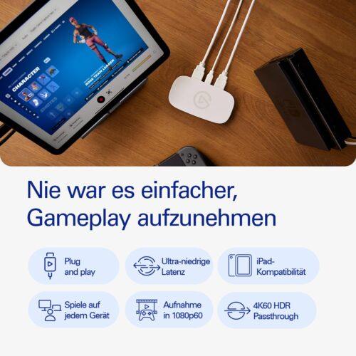 Elgato Game Capture Neo – Kaasaskantav USB-kaptureerimiskaart 4K60 HDR läbilaskega
