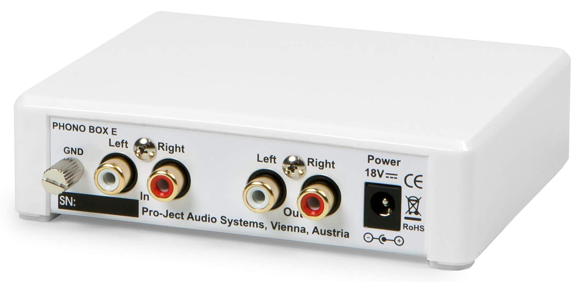 Pro-Ject Phono Box E, Phono eelvõimendi (must) – pakend ja tarvikud