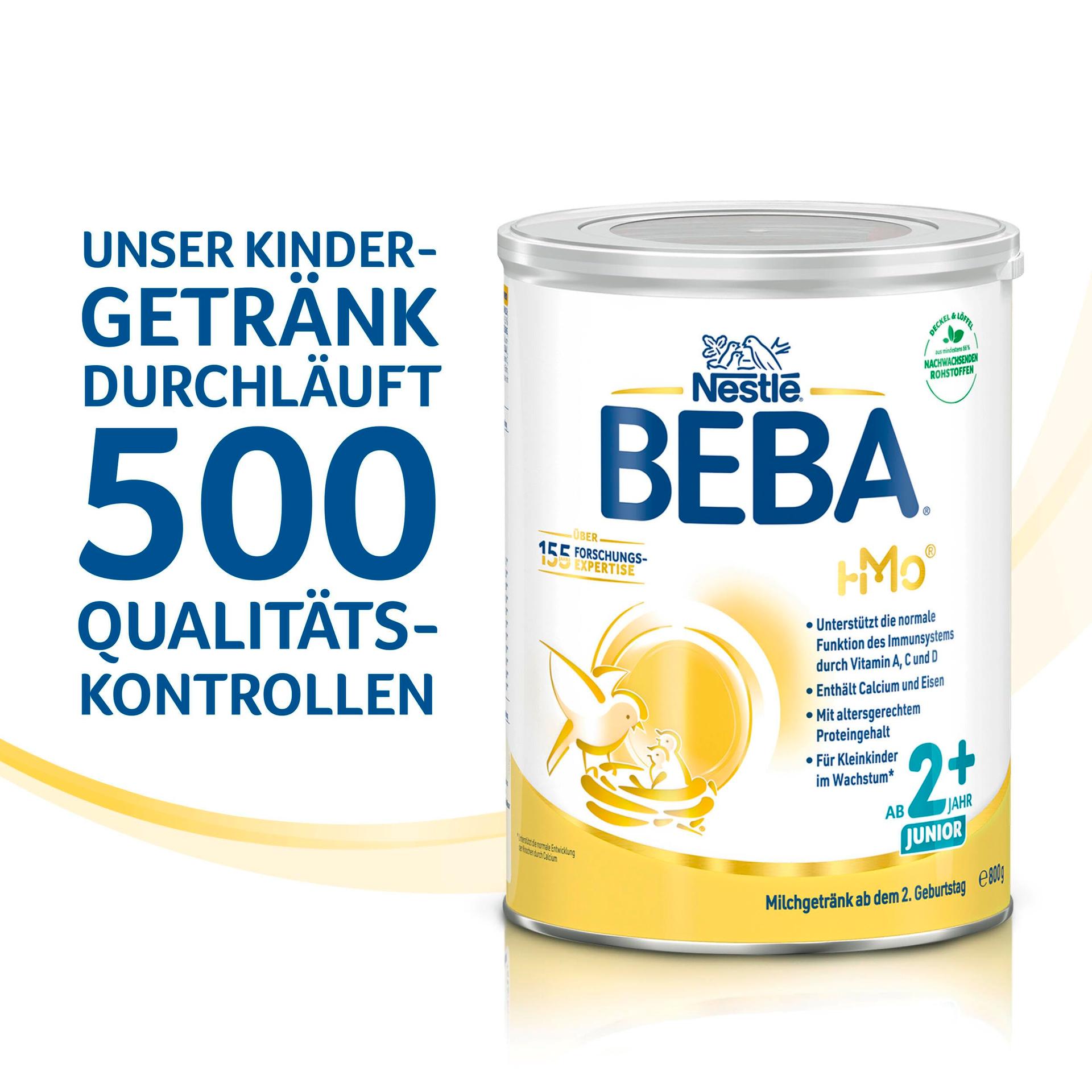 BEBA Junior 2+ piimajook alates 2. eluaastast, beebitoit HMO 2′-FL-ga, ainult laktoos, ilma palmiõlita, 6-pakk (6 x 800g) – pilt 8