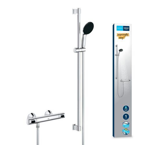 GROHE Precision Flow - Termostaat-dušikomplekt veesäästlik - 9 l/min (1 pihustusrežiim