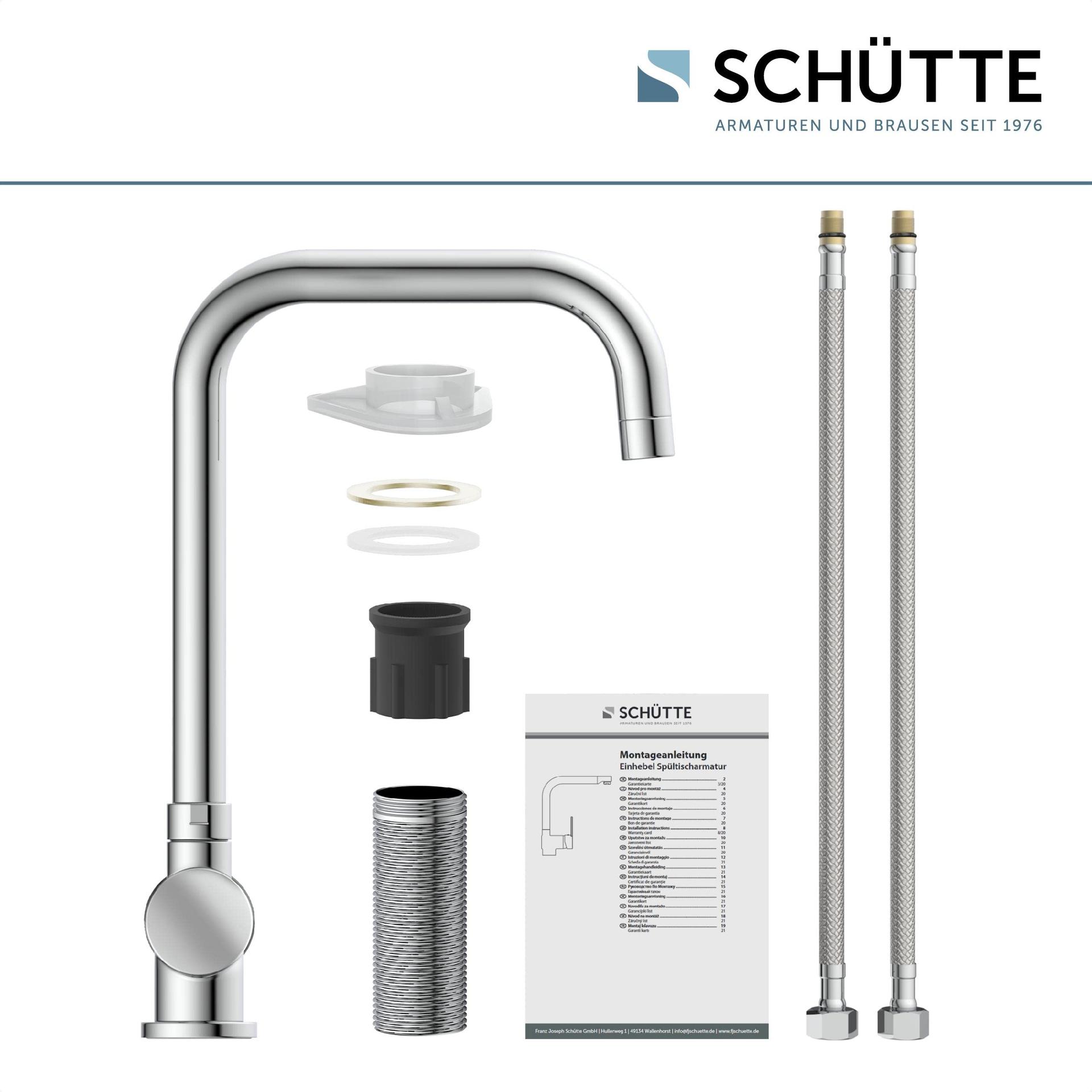 SCHÜTTE 24550 köögisegisti WINDOW, aknaalune veekraan, volditav 360° pööratav ühehoovaga kraan, kroom – pilt 7