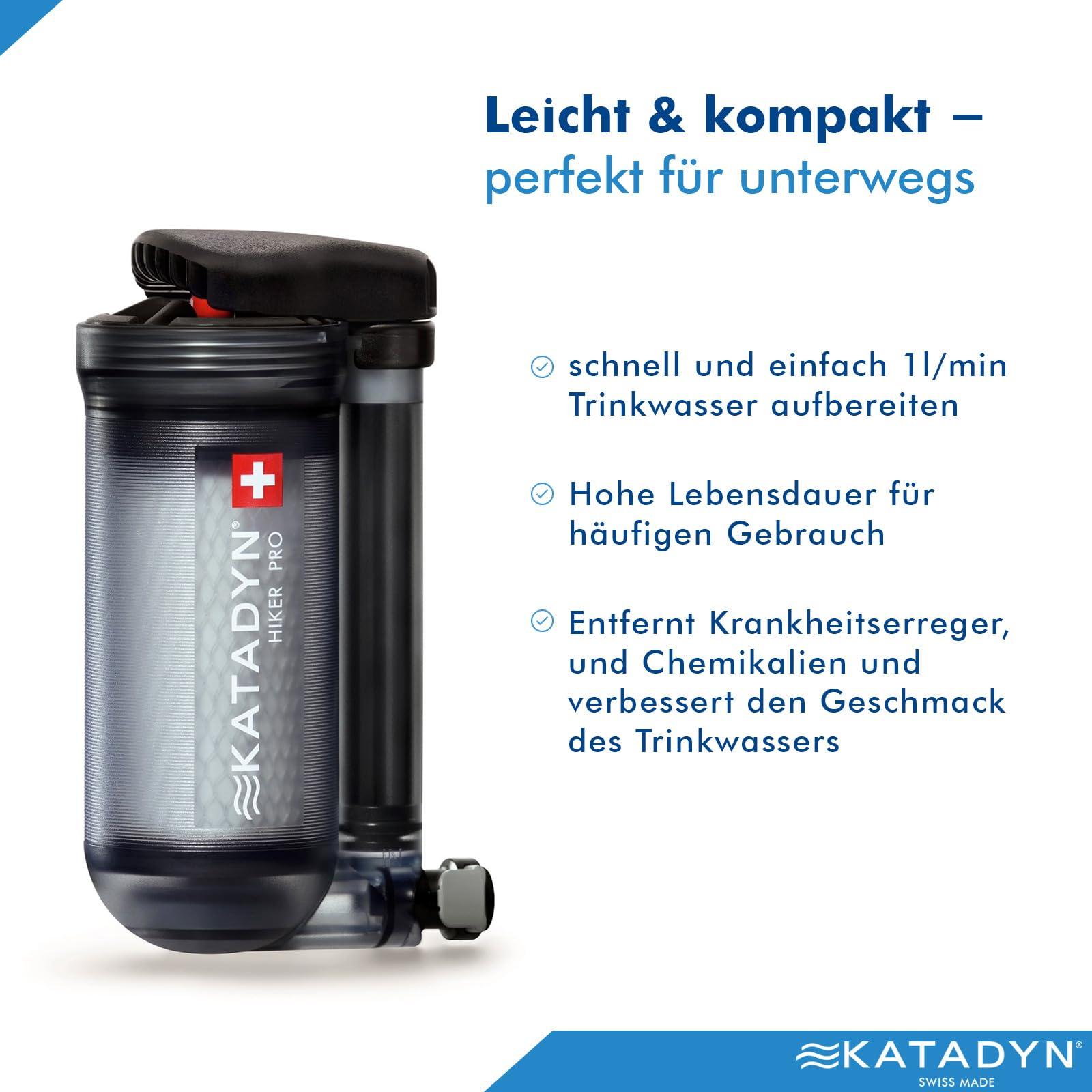 KATADYN Unisex Hiker Pro läbipaistev väliveefilter, ühesuurune, EU – pakend ja tarvikud