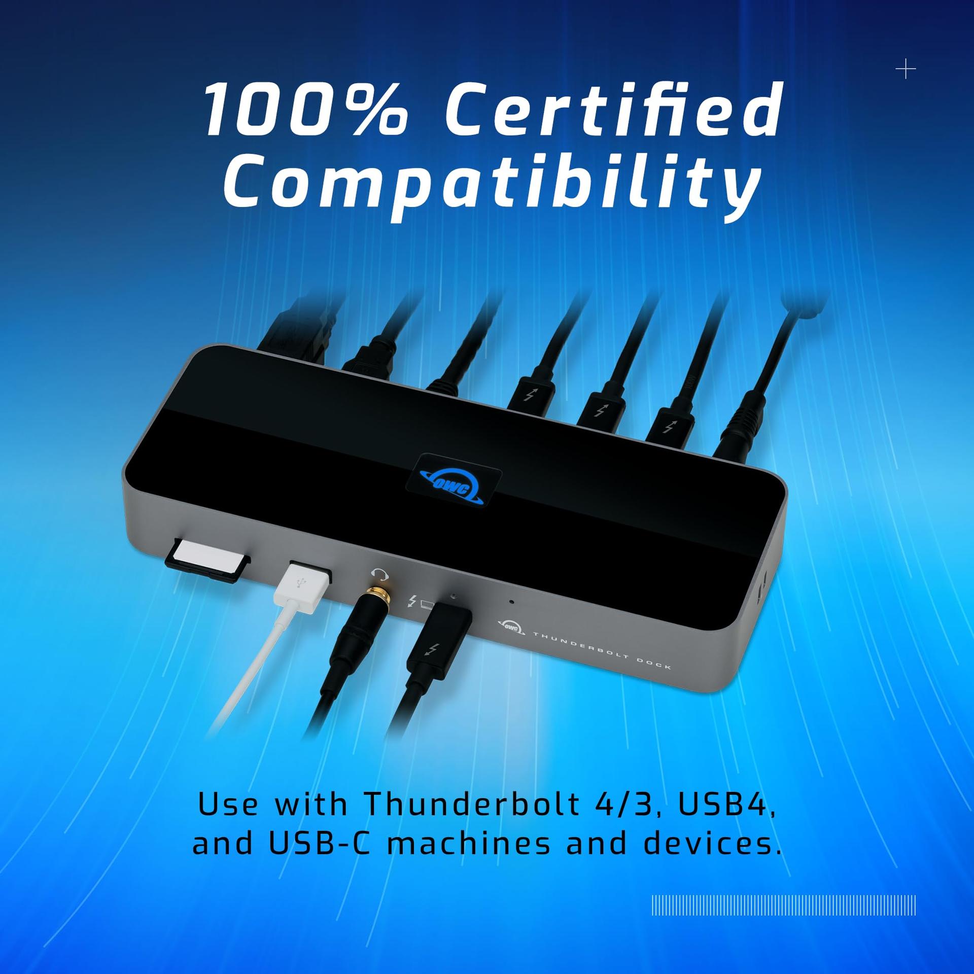 OWC Thunderbolt 4 Dock dokkimisjaam, hall/must, USB, SD OWCTB4DOCK – kasutusnäide
