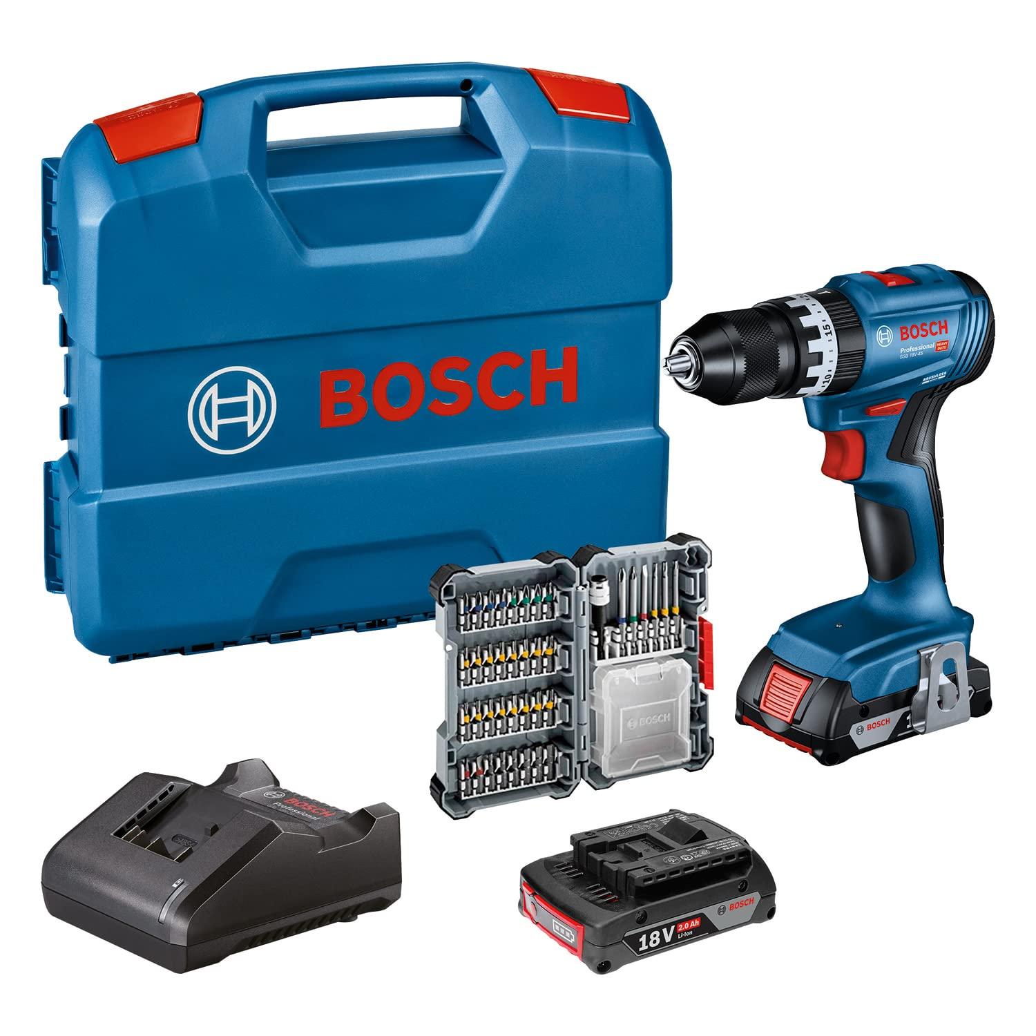 Bosch Professional 18V süsteemi aku löökpuurtrell GSB 18V-45 (pöörlemiskiirus 1.900 min⁻¹