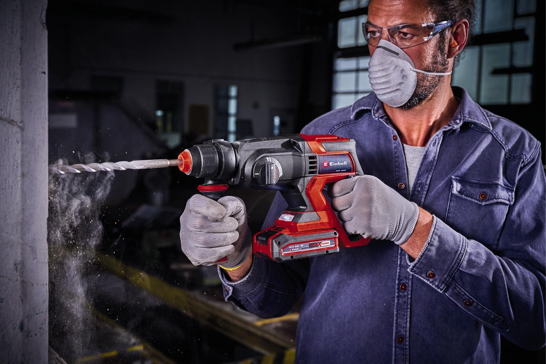 Einhell akutrell-haamer TE-HD 18/20 Li-Solo Power X-Change (18 V, 1,8 J, 20 mm puurimisvõime betoonis, 4 750 min-1 maks. löögisagedus, sisaldab kohvrit, ilma akuta) – pilt 6