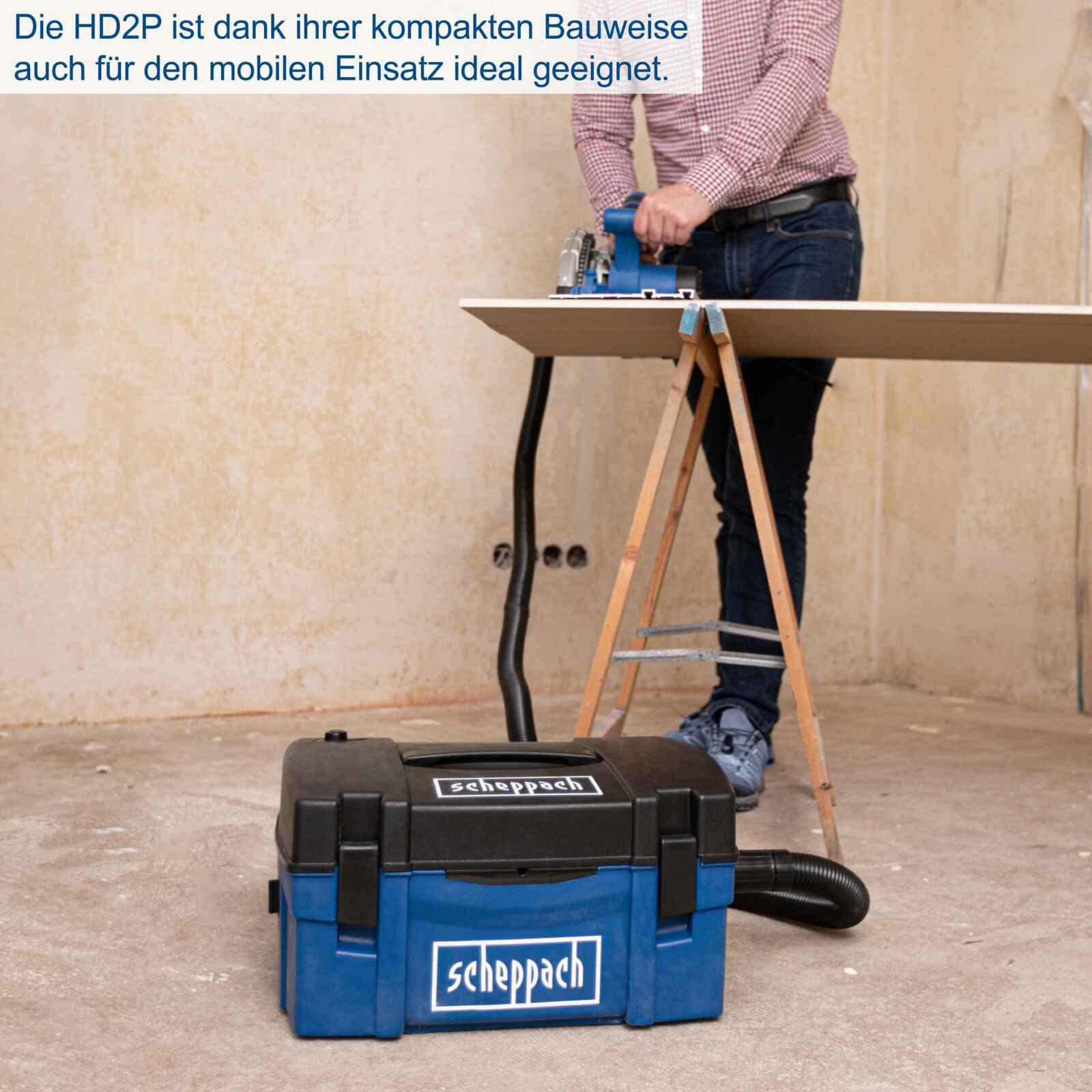 Scheppach HD2P 3in1 tolmuimeja 1250W | Imemis- ja puhumisfunktsioon | Õhuvõimsus 120m³/h | Mahutavus 5L | Vaakum 2000Pa | Vooliku Ø/pikkus 40/2000mm | 3 düüsi komplektis