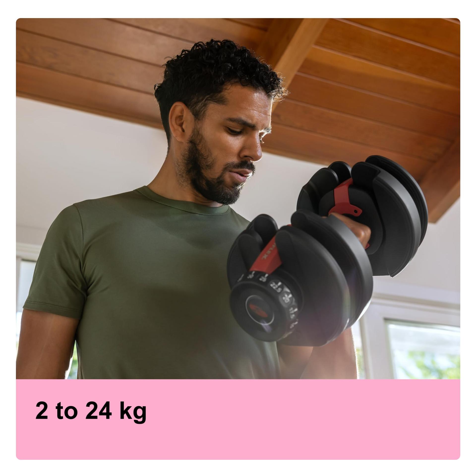 Bowflex Unisex Täiskasvanute SelectTech 552i Hantel, Must/Punane, Üks suurus EU – detailne vaade
