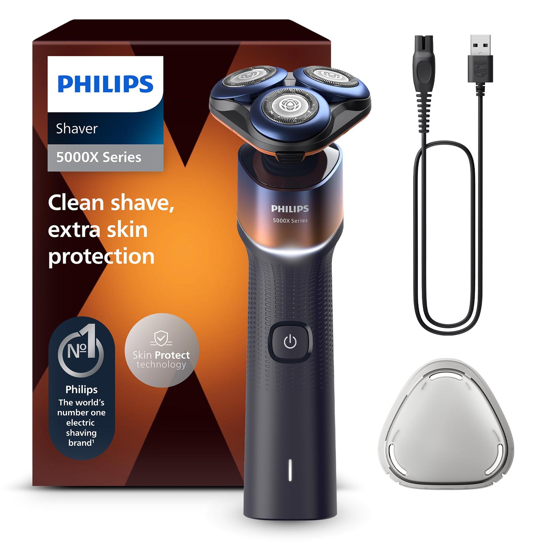 Philips Shaver Series 5000X, Elektriline Pardel Märg- ja Kuivraseerimiseks, Skin Protect Tehnoloogia, Paindlik 360-Kraadine Raseerimispea, Kiirlaadimine 1h/5min (Mudel X5012/00)