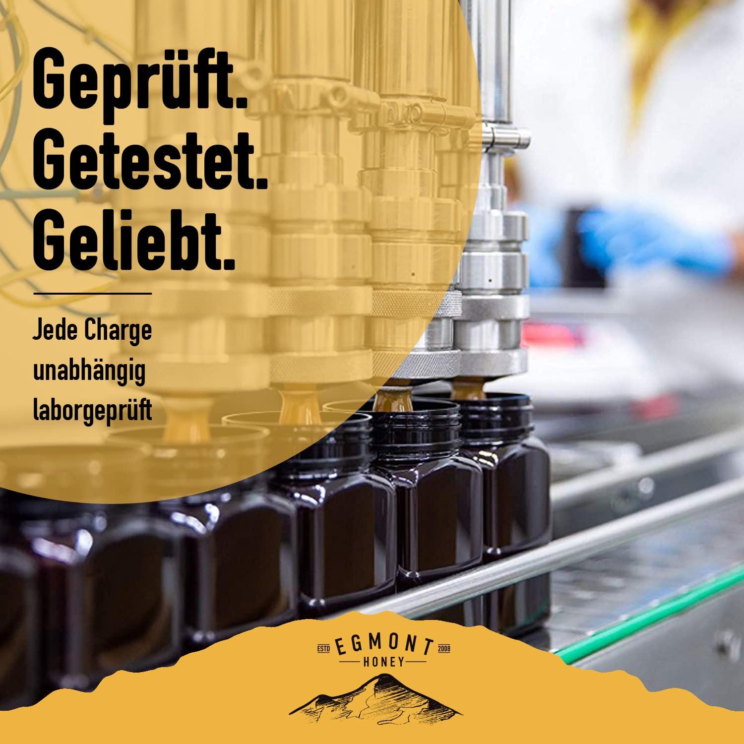 Egmont Manuka Mesi 829+ MGO 20+ UMF 500g | Sertifitseeritud MGO- ja UMF-sisaldus | 100% Naturaalne Toores Mesi | Valmistatud Uus-Meremaal – pakend ja tarvikud