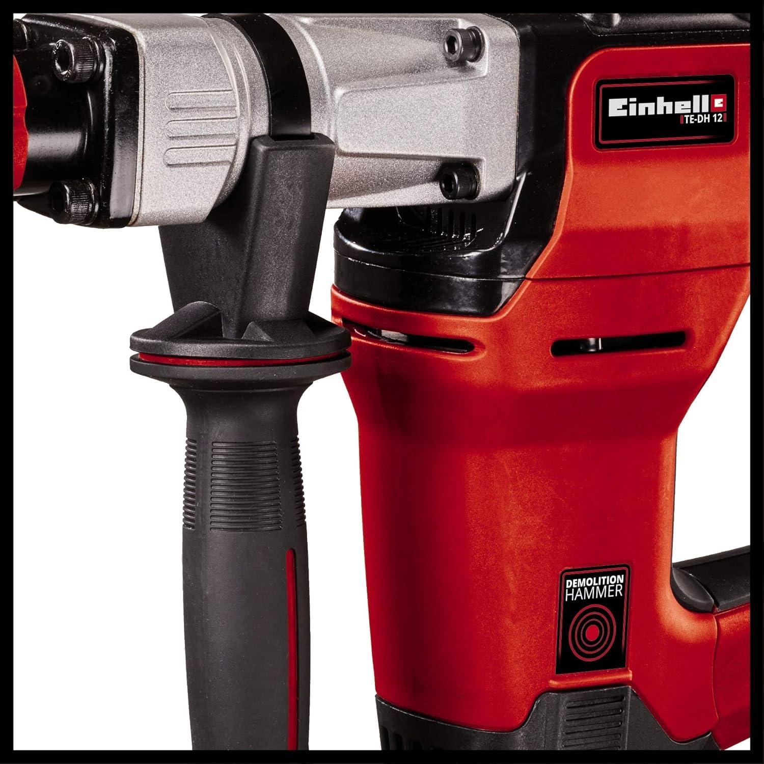 Einhell lammutushaamer TE-DH 12 (1 050 W, 4 100 lööki/min, 12 J löögijõud, SDS-max tööriistahoidik, 4 m kummikaabel, sisaldab otsik- ja lamepeitlit, E-Box M55 kohver) – pilt 6