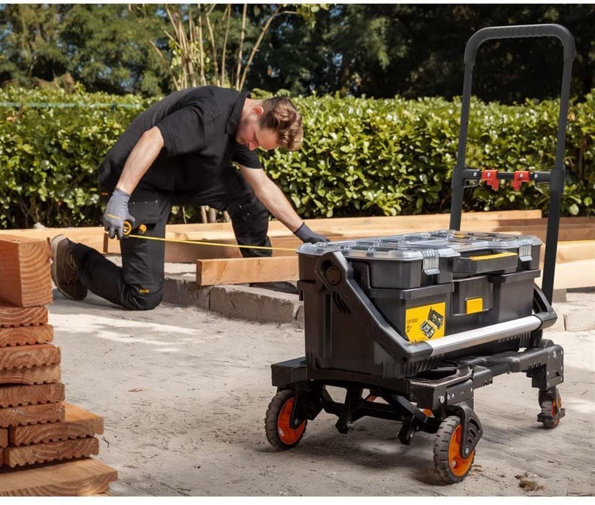BLACK+DECKER 2-ühes transportkärud ja platvormkärud – kandekäru maks. 55KG – transpordikäru maks. 120KG – kokkupandav käsikäru – tugevate ratastega vanker – plastik/teras – kasutusnäide