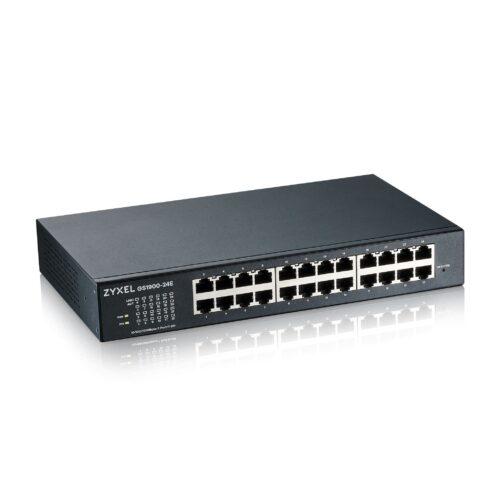 Zyxel 24-pordiline Gigabit-switch | Nutikas hallatav | Laua- ja rack-montaaž | Vaikne ventilaatorita disain | VLAN