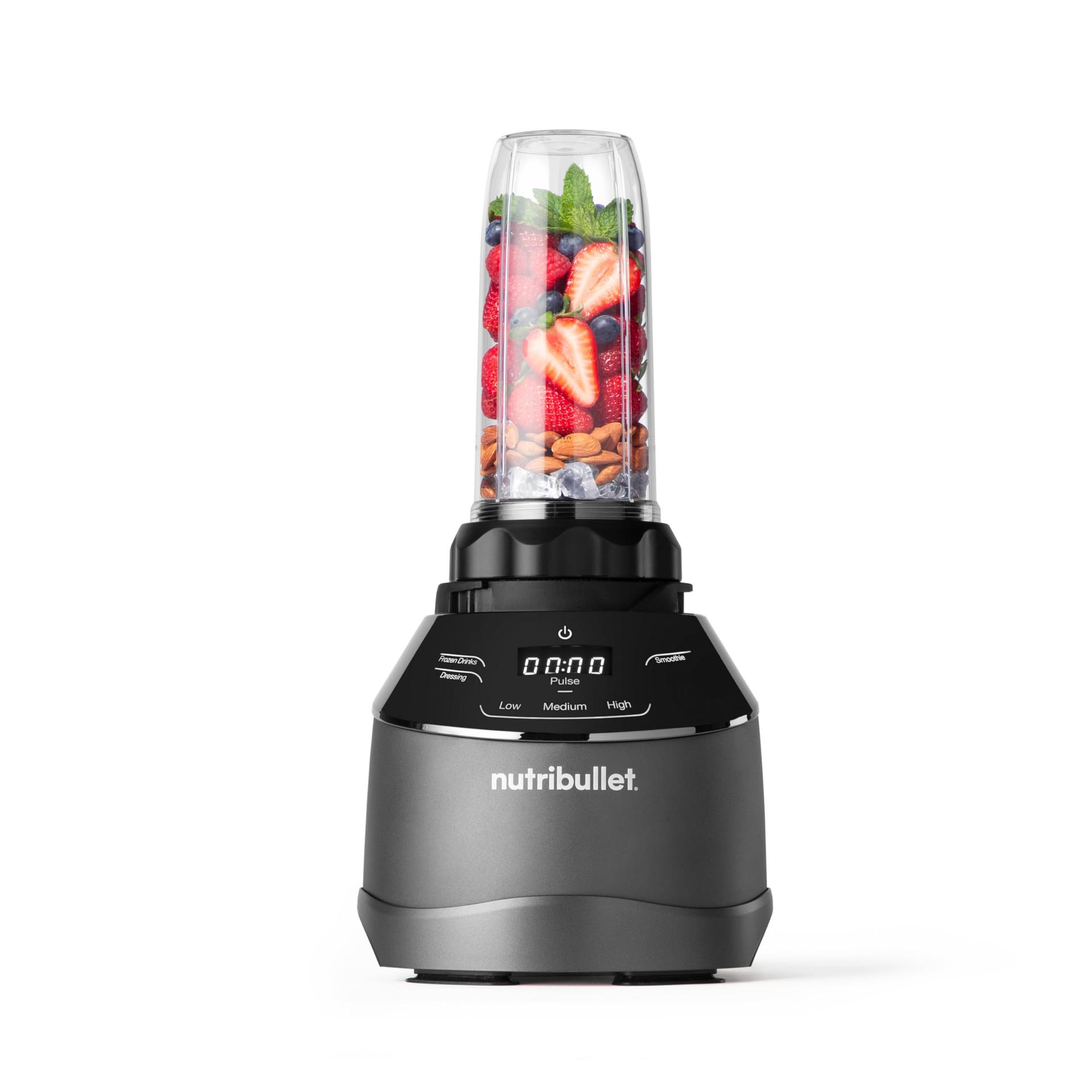 nutribullet täissuuruses blenderi komplekt, elektriline mikser, multifunktsionaalne hakkija, professionaalne, 1200W võimsus, 1,89L kann, 946ml ja 710ml klaasid, must, NBF500MB – lisavaade