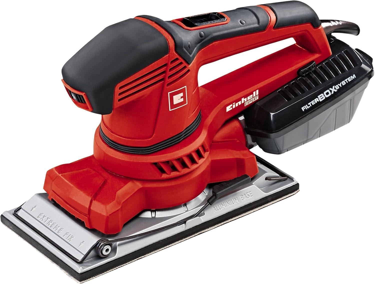 Einhell Schwingschleifer TE-OS 2520 E (250 W, 115×230 mm, kiirusereguleerimine, tolmuimeja adapter, takjakinnitus, lihvpaber P120, kohver)