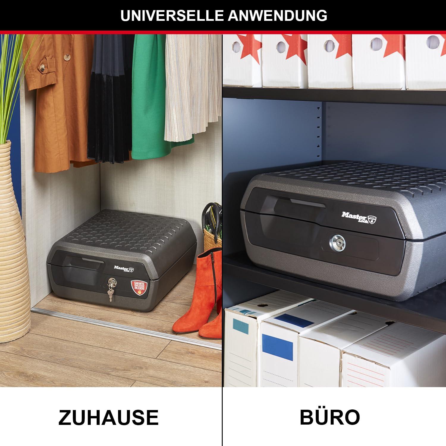 MASTER LOCK turvakassett [Tule- ja veekindel] [Suur] [Lukuga] LCFW30100 – ID-kaartide, A4-dokumentide, väikese elektroonika, ehete jms jaoks – detailne vaade