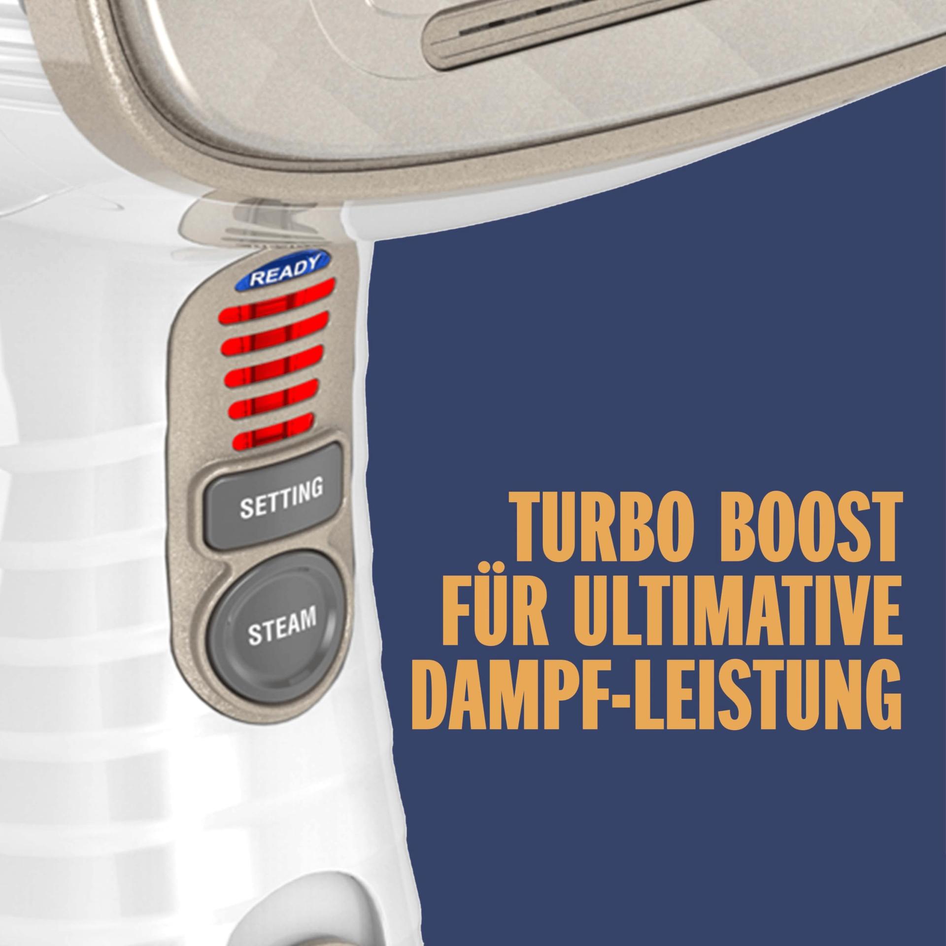 Conair Turbo ExtremeSteam aurusti 5 seadistusega | Auruvoog 25 g/min | Kiire kuumenemine | 3 otsikut erinevatele kangastele + viigiklots | valge/beež – lisavaade