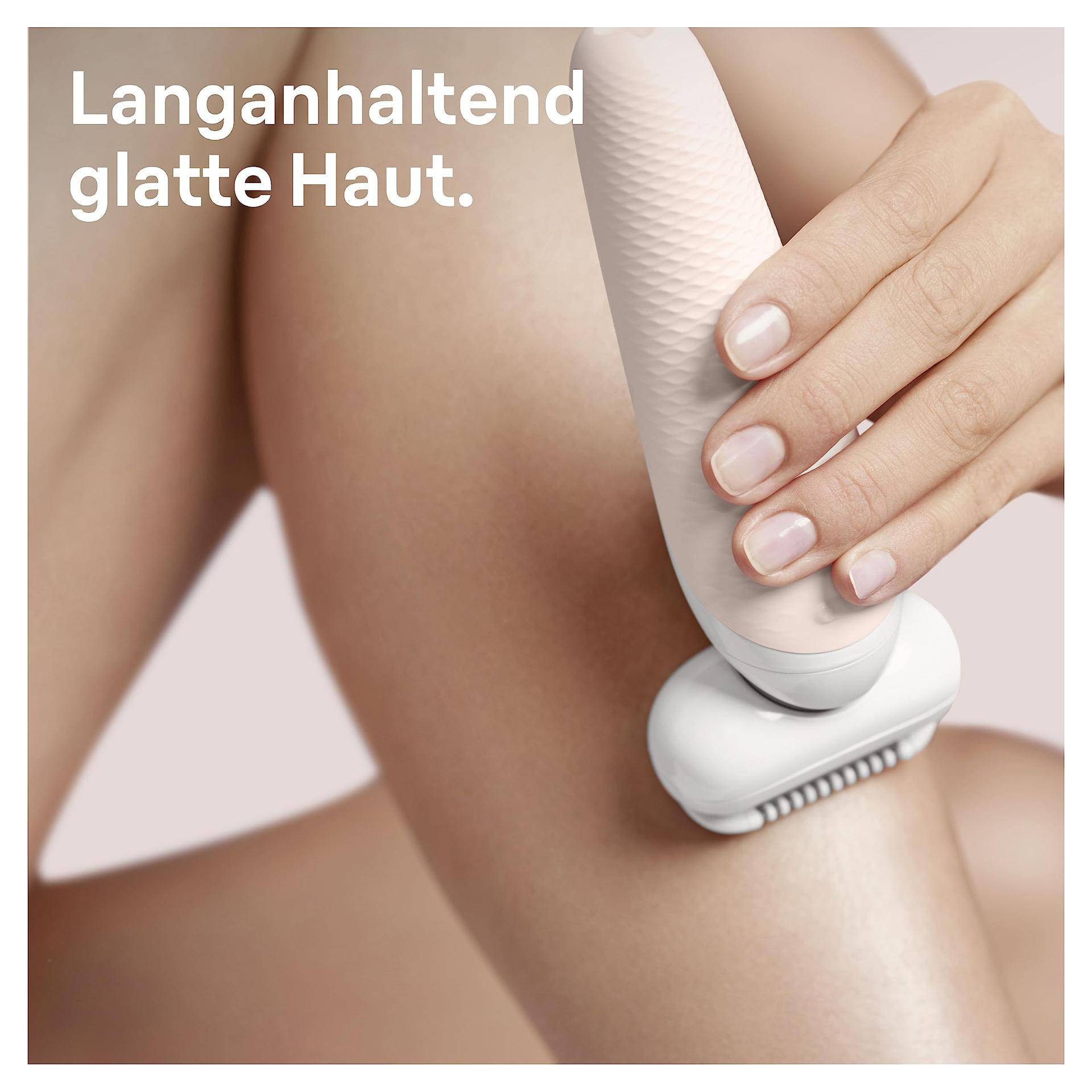 Braun Silk-épil 9 Flex Epilaator Naiste / Karvaeemaldaja, 5 otsikut, kott, paindliku peaga lihtsamaks karvaeemalduseks, 9-006, valge/kuldne – detailne vaade