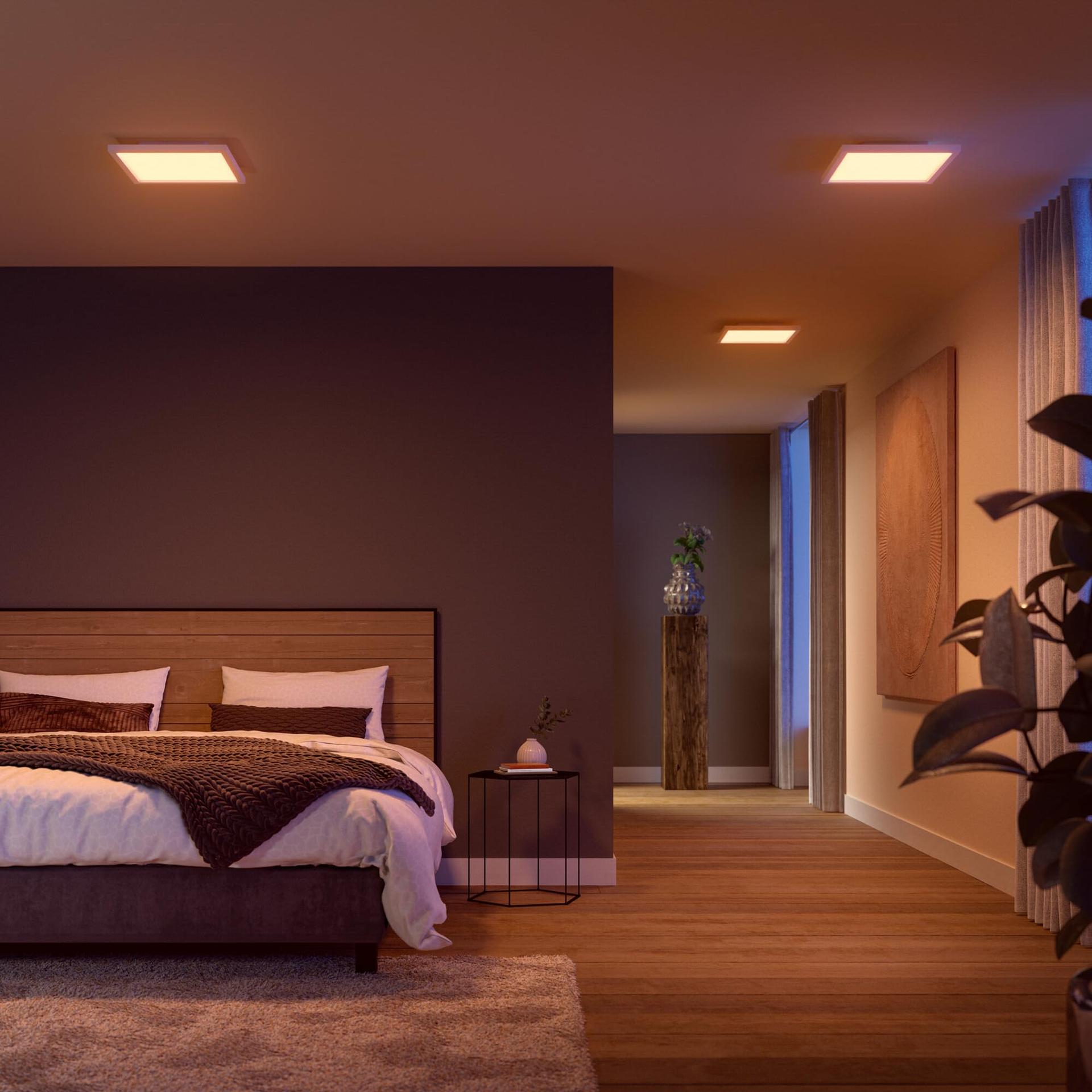 Philips Hue White & Color Ambiance Surimu paneel, 30×30 cm, hämardatav, kuni 16 miljonit värvi, juhitav rakenduse kaudu, ühilduv Amazon Alexa (Echo, Echo Dot) süsteemiga – detailne vaade