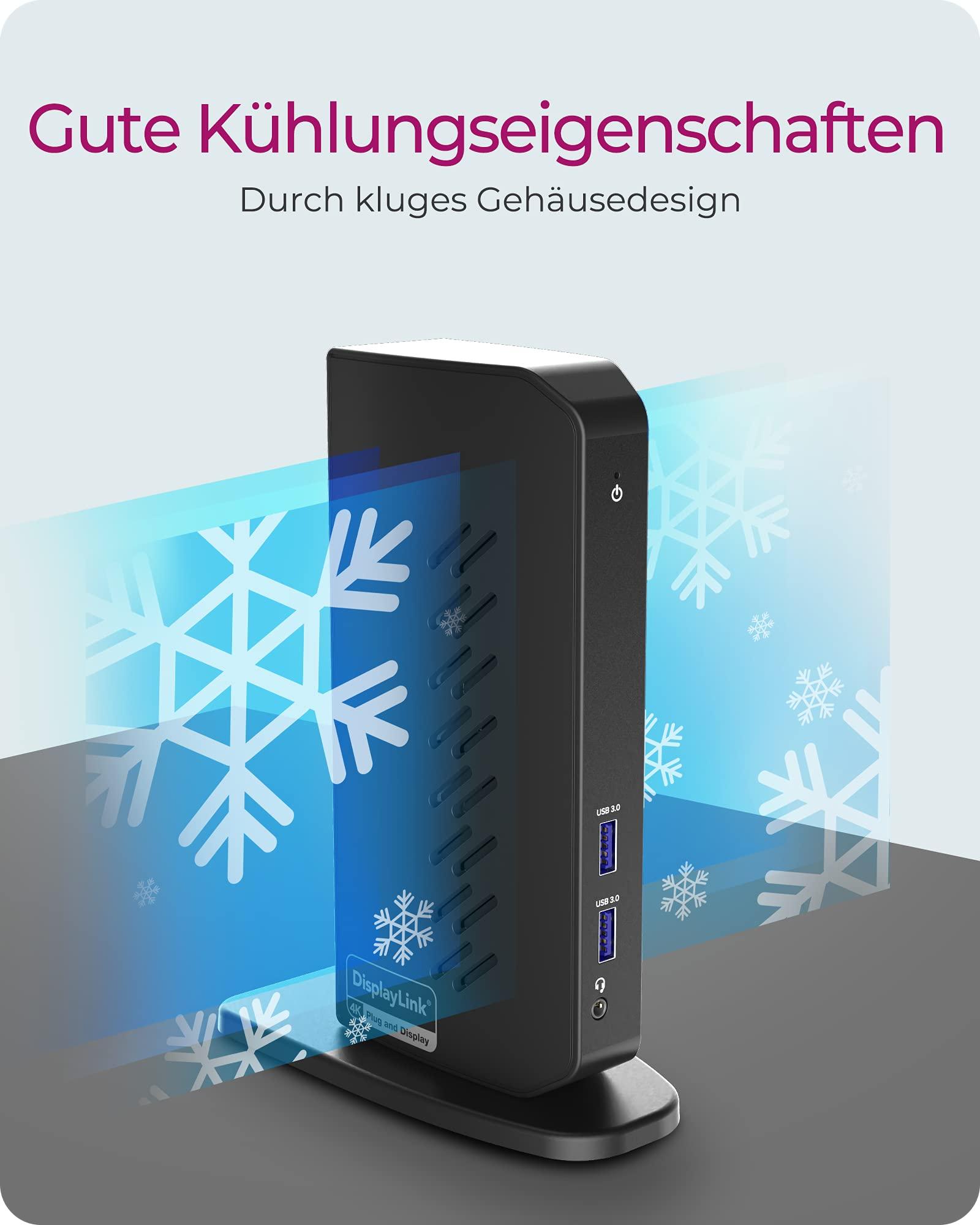 ICY BOX USB-C Docking Station (12-in-1) kahele monitorile (2x HDMI / 2x DP), 4K 60Hz, 6x USB 3.0 HUB, DisplayLink, Gigabit Ethernet, IB-DK2252AC Windowsi ja M1/M2 MacBook Air / Pro jaoks – pilt 7