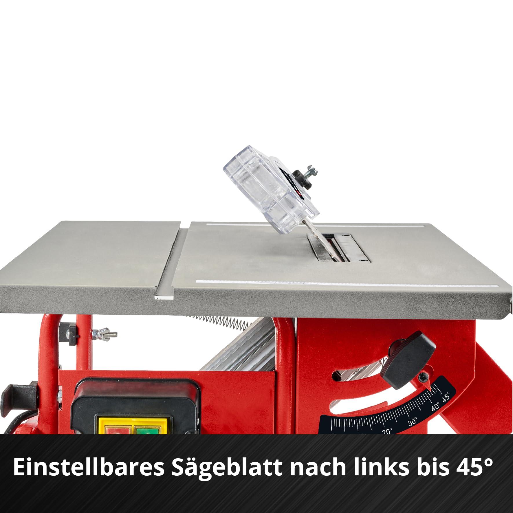 Einhell lauatikksaag TC-TS 8 I (800 W, 45 mm lõike kõrgus, Ø 200 mm saeleht, nurga- ja paralleeljuhik, tolmuimeja ühendus, sisaldab HW/TCT-saelehte) – pilt 6