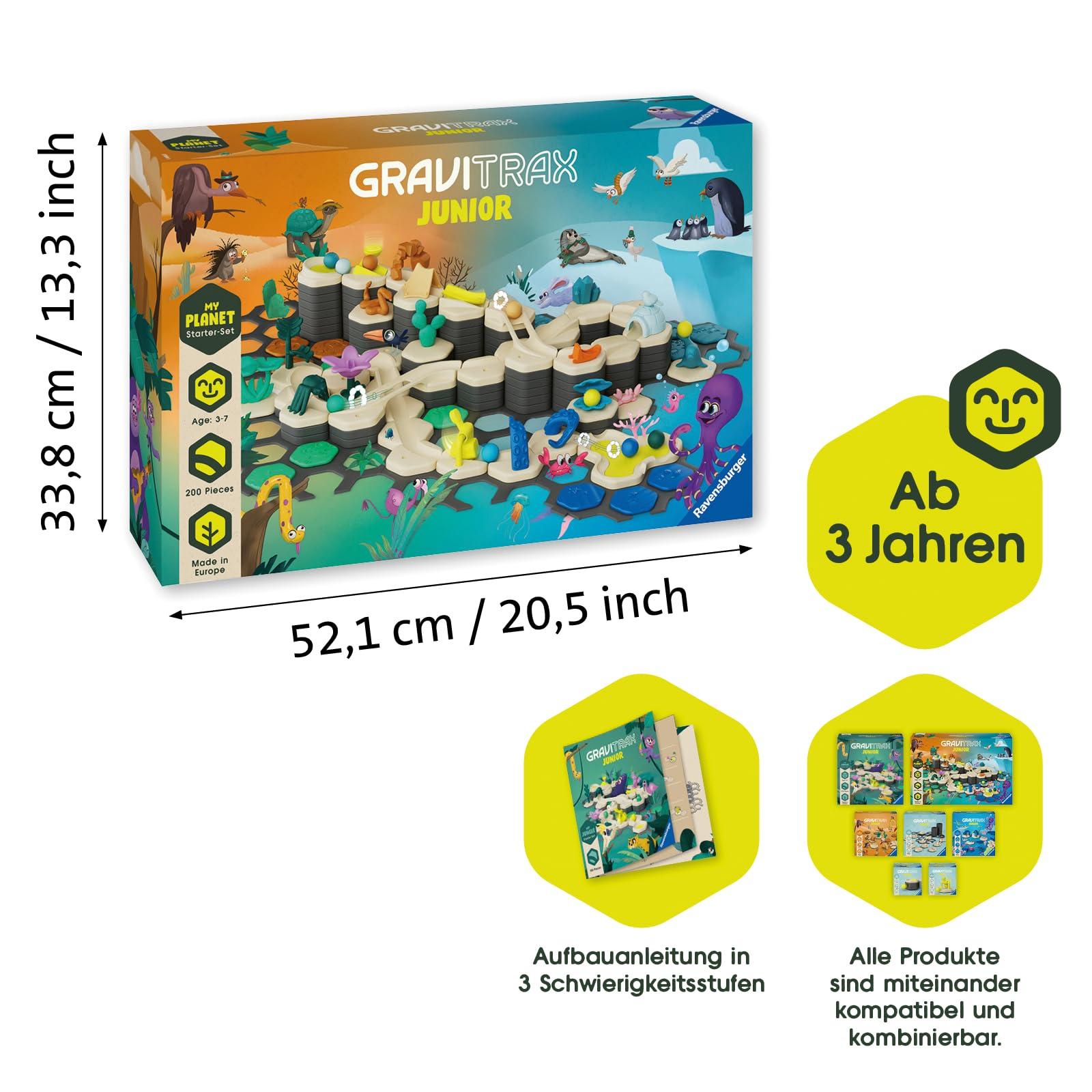 Ravensburger GraviTrax Junior Starter-Set XXL 27059 – Mängurong murdeainetest, temaatilised maailmad, õppemänguasi ja konstruktsioonimänguasi poistele ja tüdrukutele alates 3. eluaastast – kasutusnäide