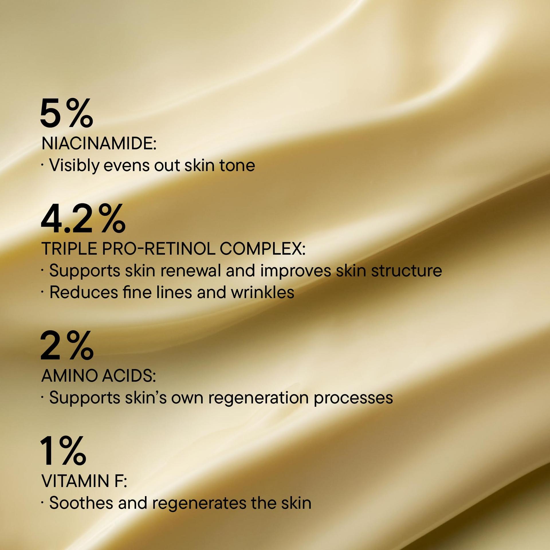 DOCTOR BABOR Renewal Cream | Taastav vananemisvastane ja pigmentatsioonivastane näokreem Pro-Retinool kompleksiga | Särava ja noorusliku naha jaoks | Täiustab naha tekstuuri | Vegan | 50ml – kasutusnäide