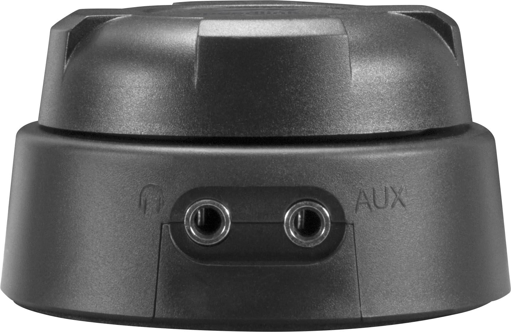 Speedlink GRAVITY CARBON RGB 2.1 helisüsteem Bluetoothiga – puidust subwoofer, 120 W, 3,5 mm AUX, laualt juhitav, must – kasutusnäide