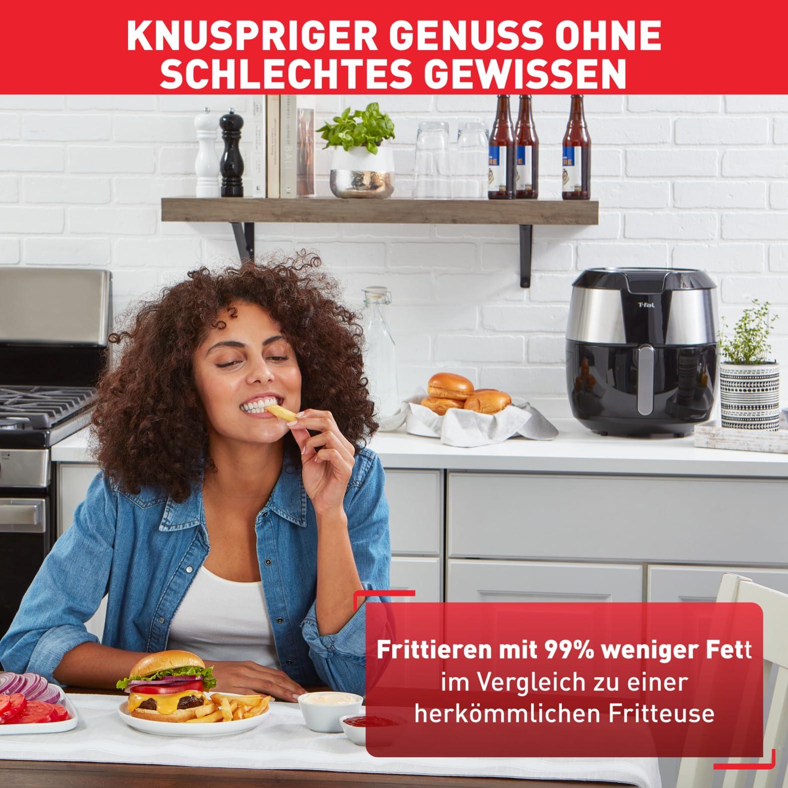 Tefal kuumaõhufritüür Easy Fry XXL, Air Fryer, 1850 W, 5,6 L, 8 portsjonit, 8 automaatprogrammi, digitaalne ekraan, energiasäästlik, tervislik fritüür ilma õlita, roostevaba teras, EY701D – pilt 9