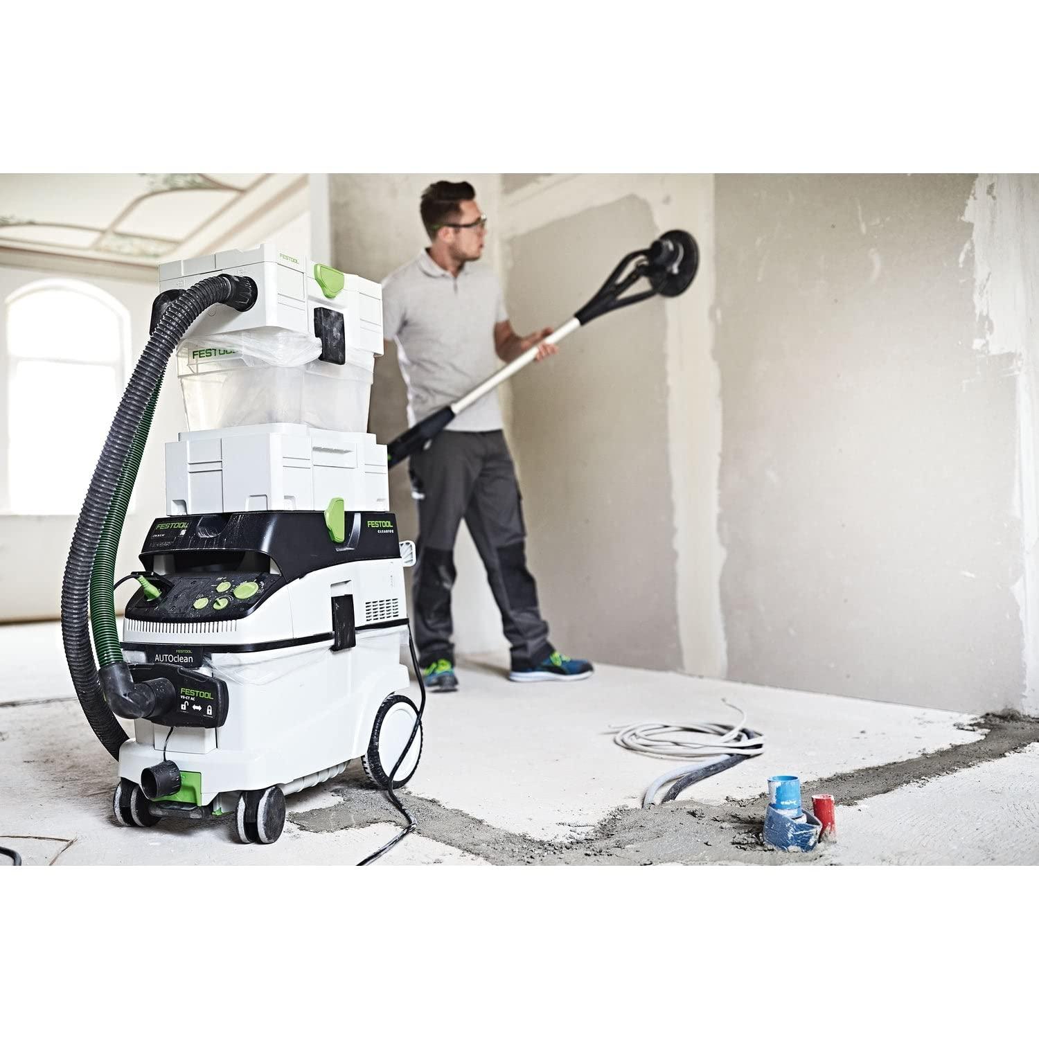 Festool CT eeleraldaja CT-VA-20 koos tsüklon-Systaineri, kogumismahuti, Systaineri vanni, ühendusvooliku, jäätmekoti ja mahuti kaanega – lisavaade