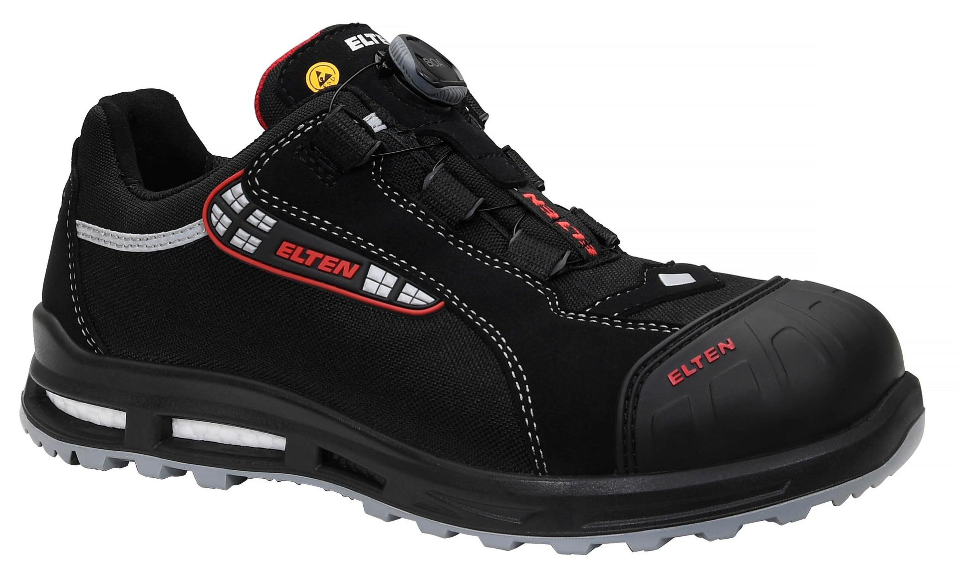 ELTEN turvajalatsid SENEX XXT Pro BOA ESD S3, meeste, tekstiil, plastikkork (kergem kui teraskork), kerge, sportlik, must/punane, suurus: 45