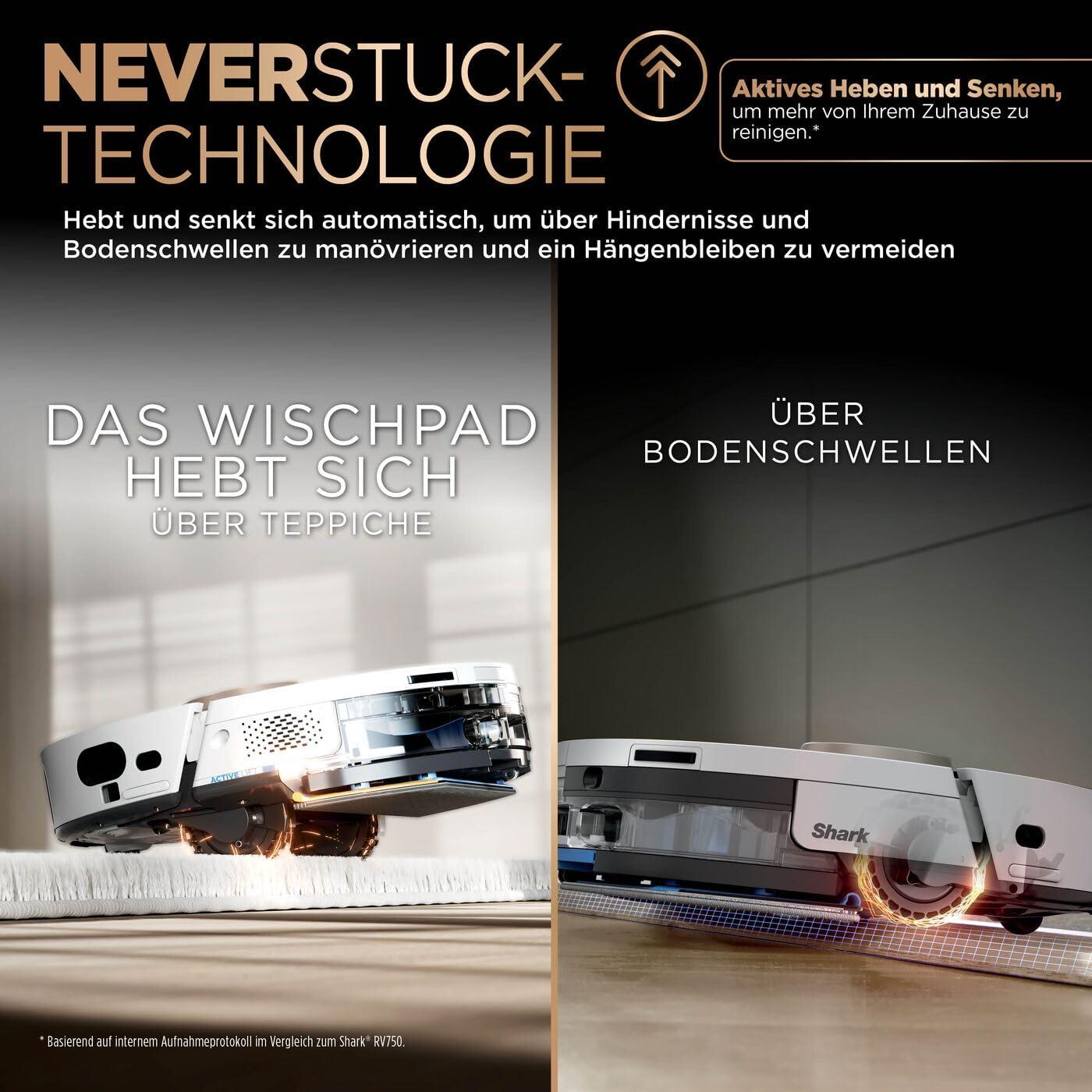 Shark PowerDetect 2-in-1 Tolmu- ja Pühkimisrobot, NeverTouch Pro 60 Päeva, Ise-Tühjendamine, Vee Täitmine ja Puhastus, 3D- & LiDAR-Navigatsioon, NeverStuck Takistuste Vältimine, Valge, AV2800ZEEUWH – lisavaade