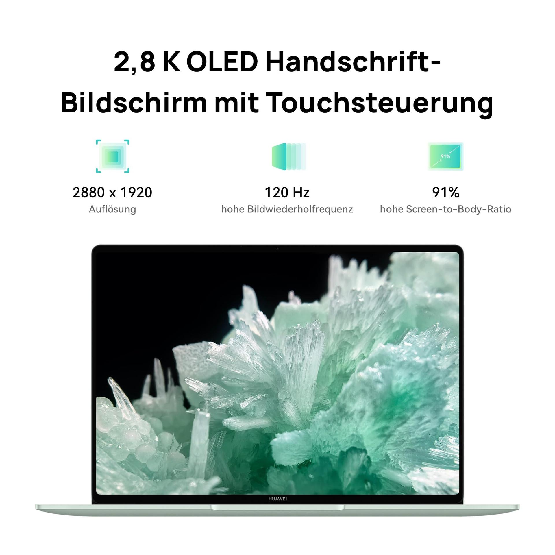 HUAWEI MateBook 14 Sülearvuti, 14,2″ 2,8K OLED Puutetundlik Käsikirjaekraani, Üliõhuke Disain, Intel Core Ultra 5 Protsessor, 16GB+512GB, 19-tunnine Video Taasesitus, Kosmosehall – pakend ja tarvikud