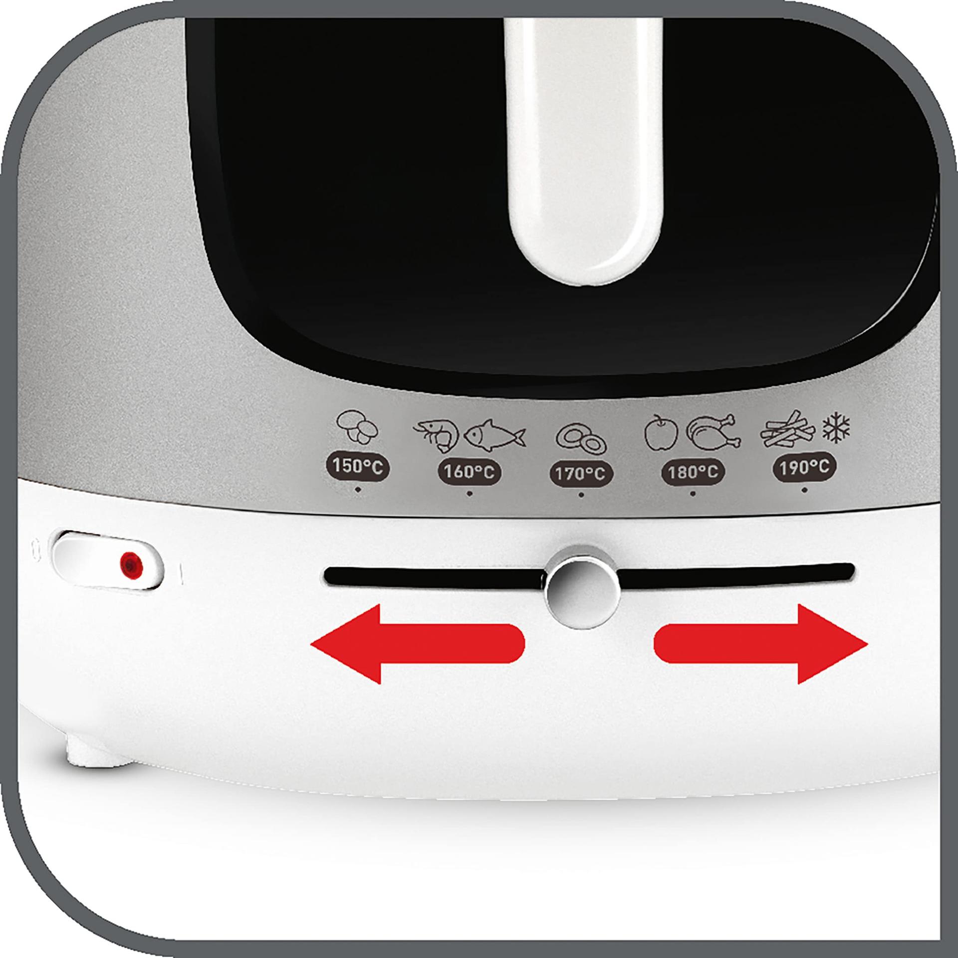 Tefal Mega 2 kg Elektriline Fritüür, 3,3 L õlikogus, lõhnade vastane filter, nõudepesumasinas pestavad osad, vaateluuk, reguleeritav termostaat, valge, roostevaba teras, FR4800 – lisavaade