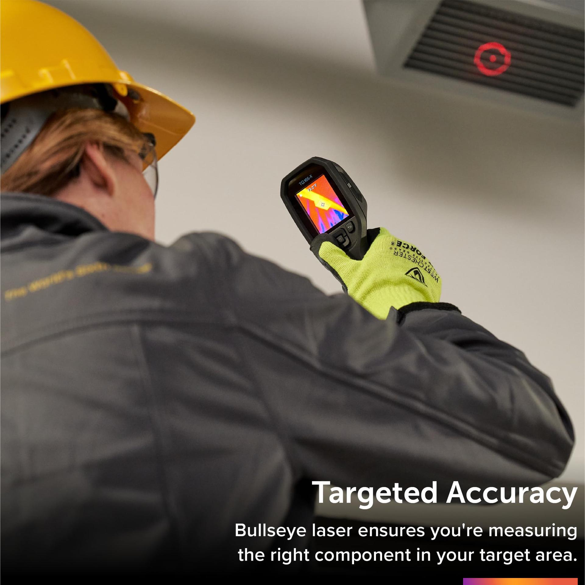 FLIR TG165-X Soojuskaamera Bullseye Laseriga: Kommertsklassi Infrapuna Kaamera Hoone Inspekteerimiseks, HVAC ja Elektritöödeks – lisavaade