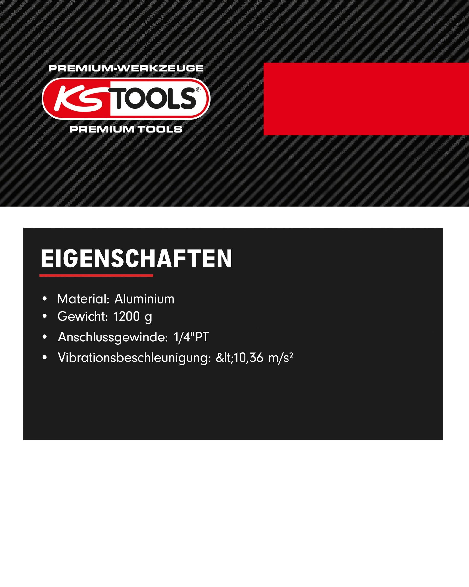 KS Tools suure jõudlusega löökmutrikeeraja suruõhuga miniDEVIL 1/2″ 515.1315 | 3-astmeline pöördemomendi valik 210, 503, 755 Nm, maksimaalne lahtikeeramise moment 1084 Nm | Kruvide pingutamiseks ja lahtikeeramiseks – pakend ja tarvikud