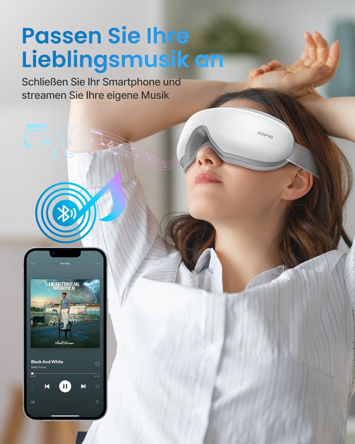 RENPHO Eyeris 1 – Silmamasseerija soojenduse, vibratsiooni ja Bluetooth-muusikaga – detailne vaade