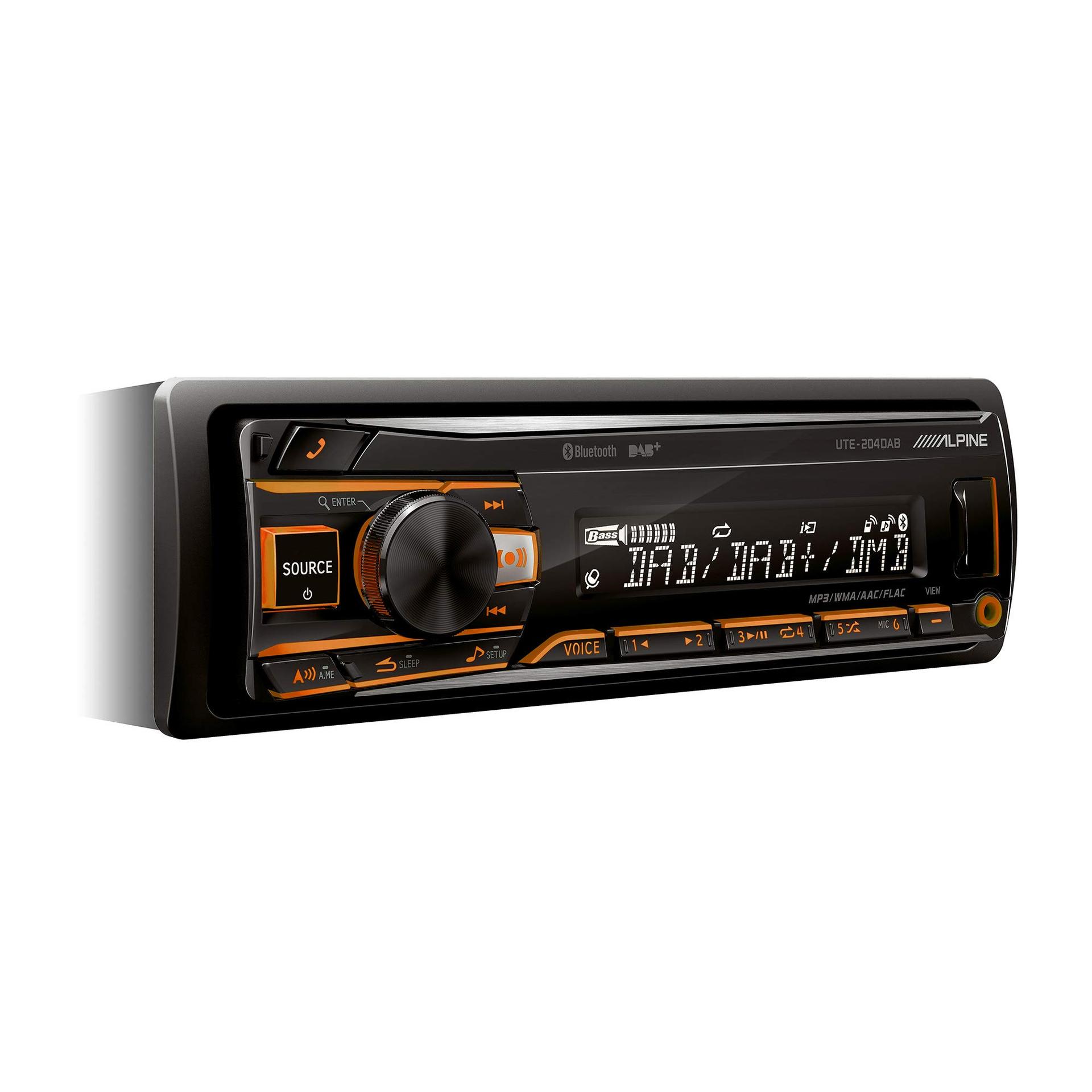 UTE-204DAB – Digitaalraadio DAB+ ja Bluetoothiga, Must (RGB-taustvalgus)