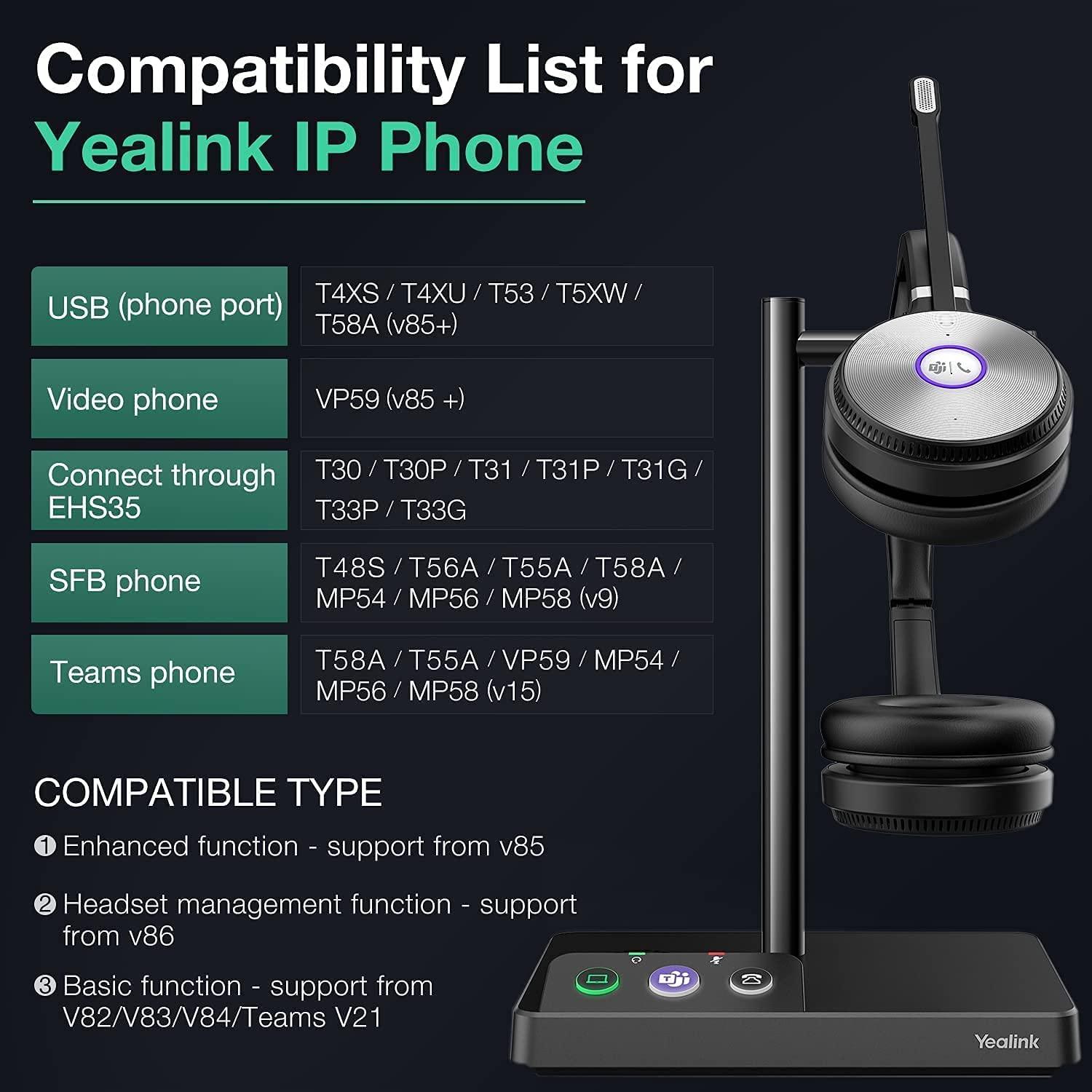 Yealink WH62 Mono DECT juhtmeta peakomplekt Teams, must – pilt 9