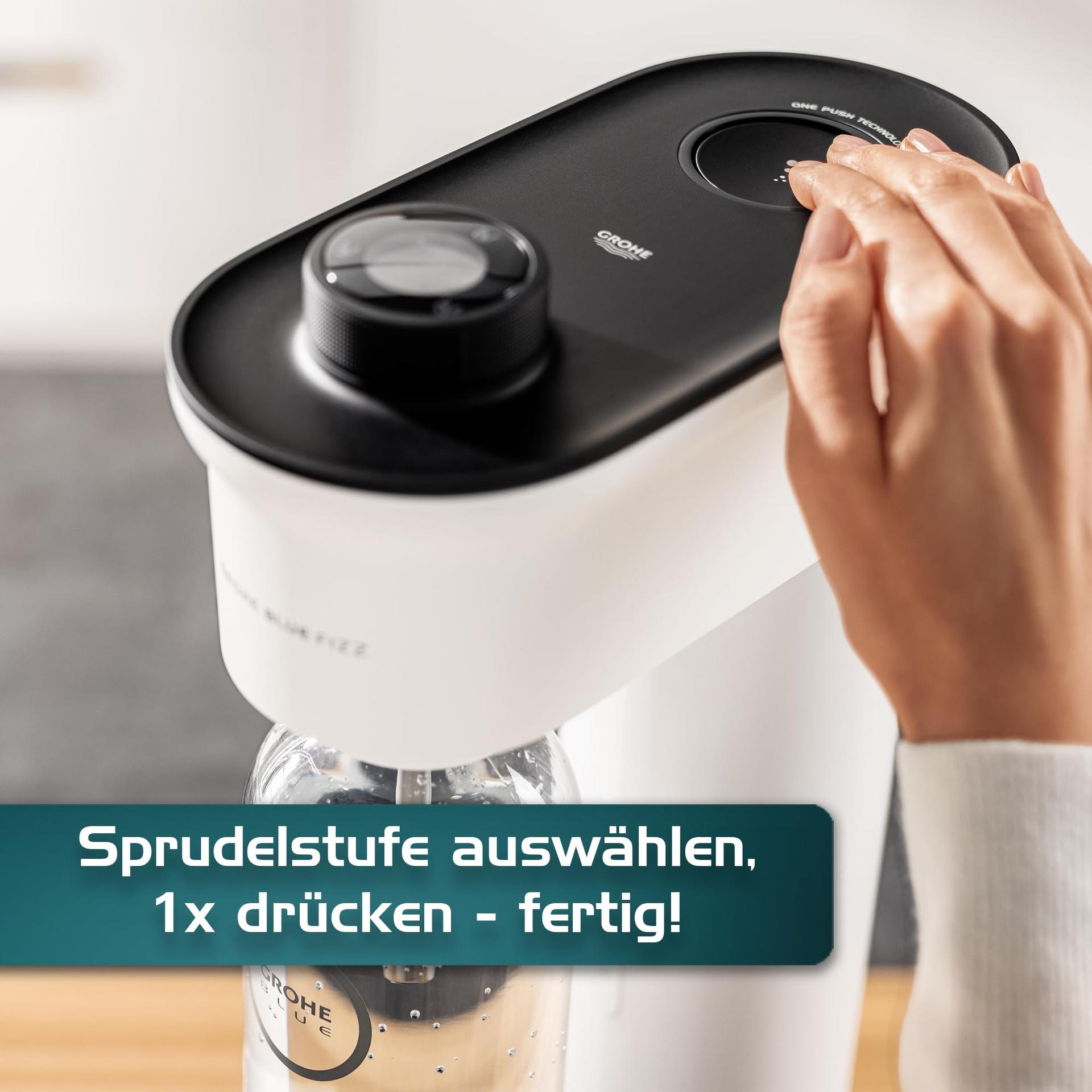 GROHE Blue FIZZ Advanced mullivee valmistaja CO2 ekraaniga, must – pilt 6
