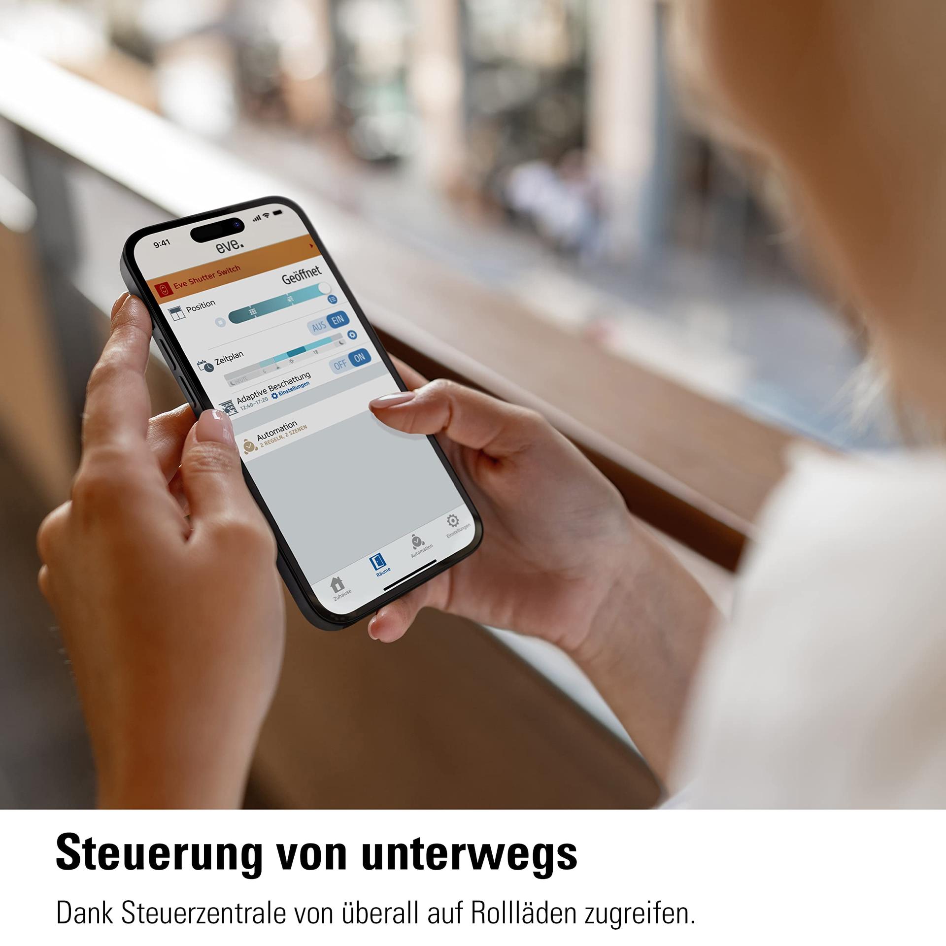 Eve Shutter Switch (Apple Home) – Nutikas ruloo juhtimine ajakavade, adaptiivse varjutuse ja Siri hääljuhtimisega – pilt 7