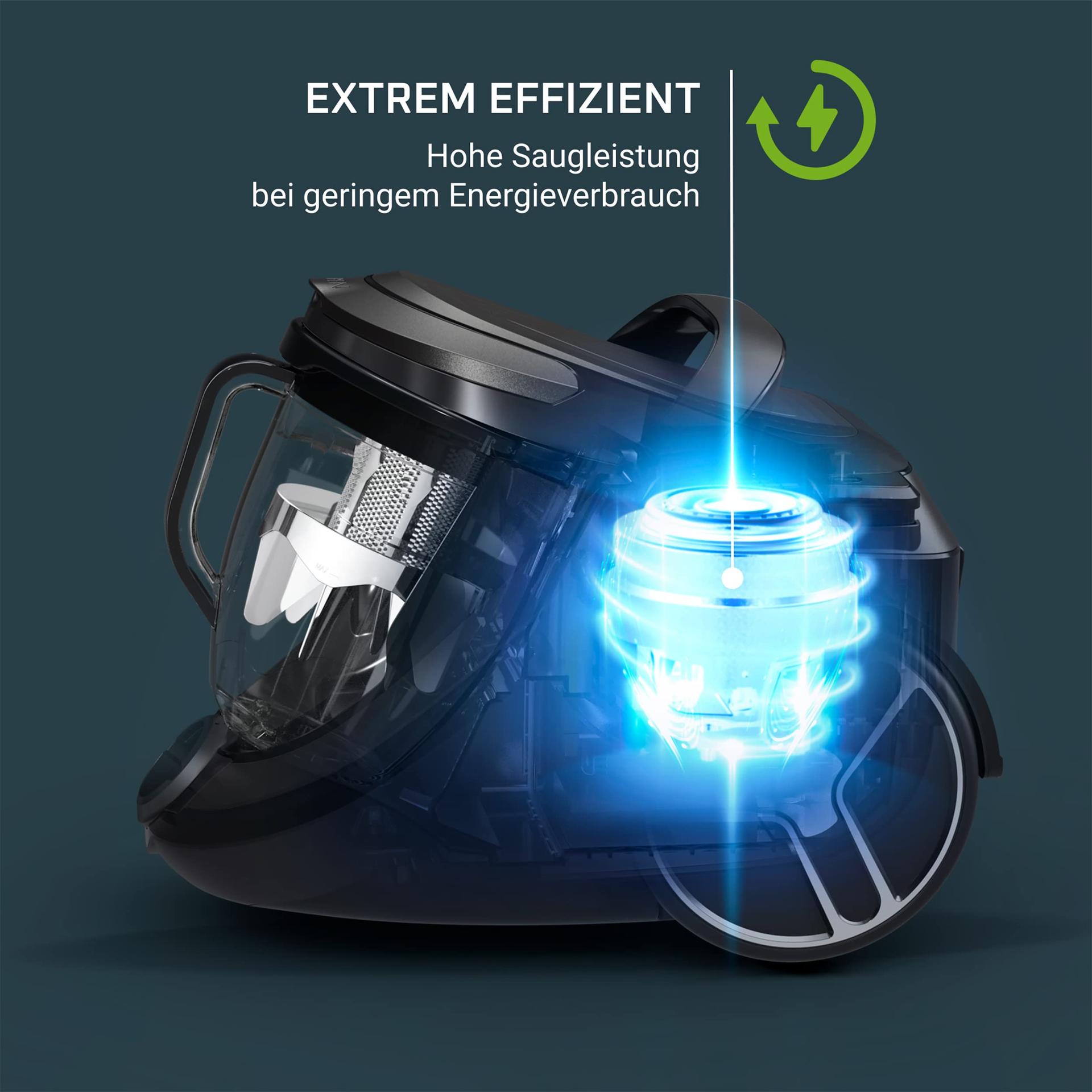 Rowenta RO7954 Silence Force Cyclonic Effitech, kotita tolmuimeja ilma kotita, Must/Roosakuldne, 2,5 liitrit, 59 dB – pilt 7