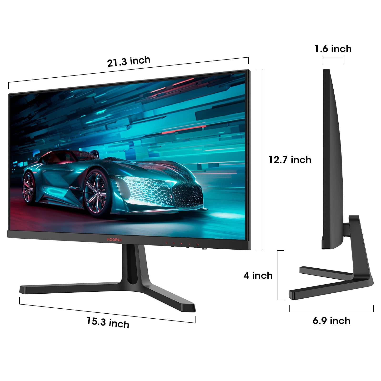 KOORUI 24-tolline monitor, Full-HD mängumonitor, VA-paneel, 1ms, 165Hz, DCI-P3 85%, AdaptiveSync tehnoloogia, 2x HDMI, DisplayPort, reguleeritav kaldenurk, must – pilt 6